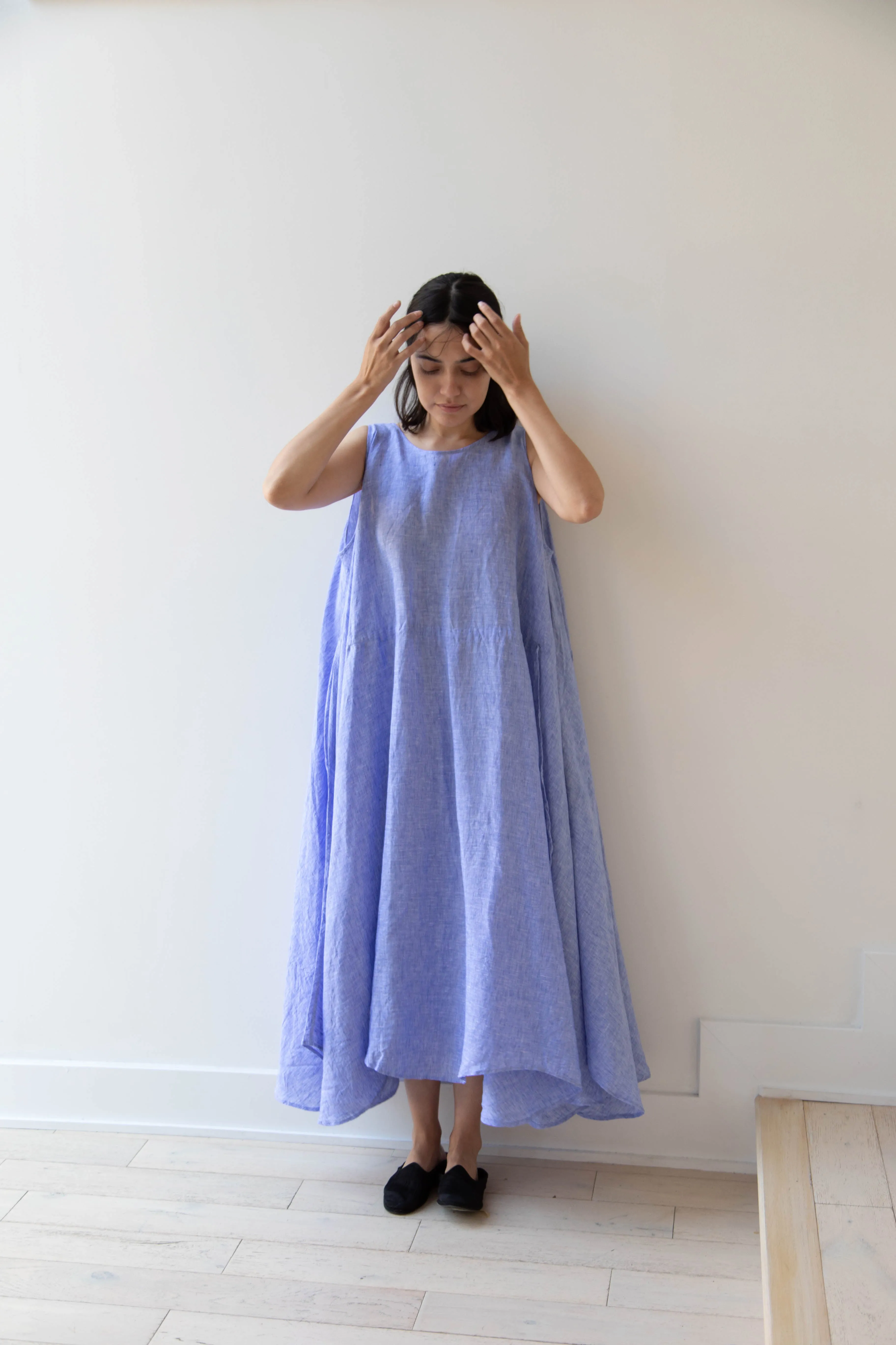 Risa Nakamura | Dress Y in Sky Blue Linen