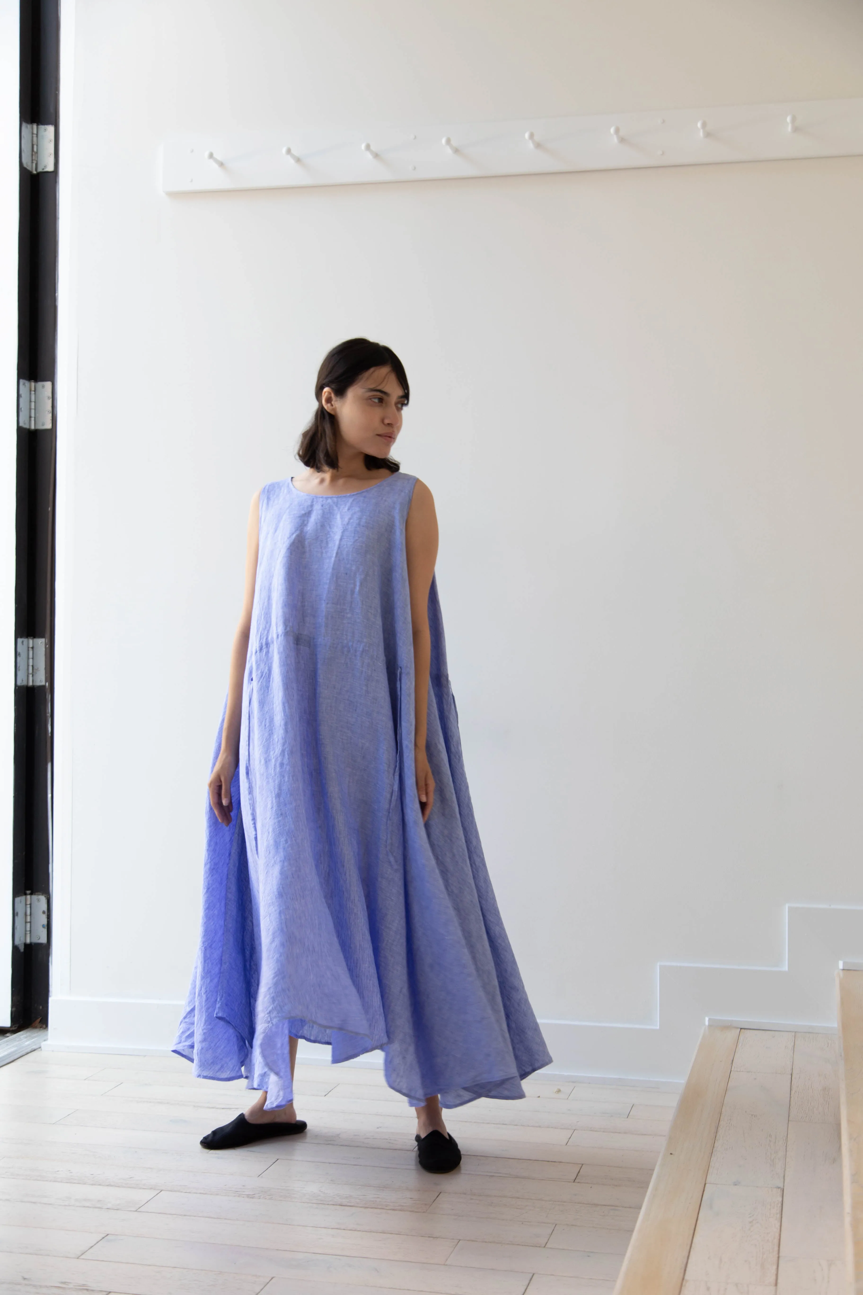 Risa Nakamura | Dress Y in Sky Blue Linen