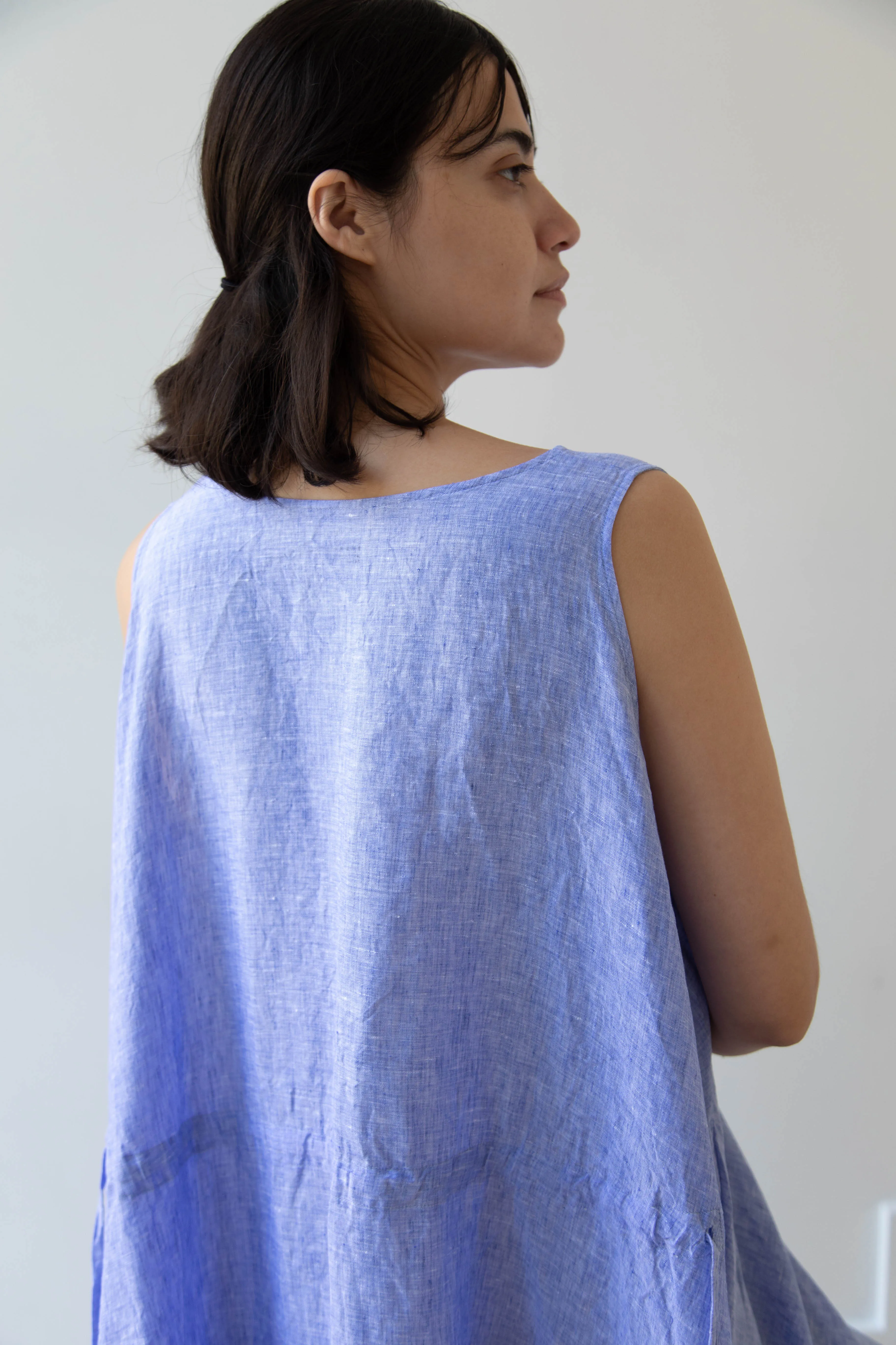 Risa Nakamura | Dress Y in Sky Blue Linen