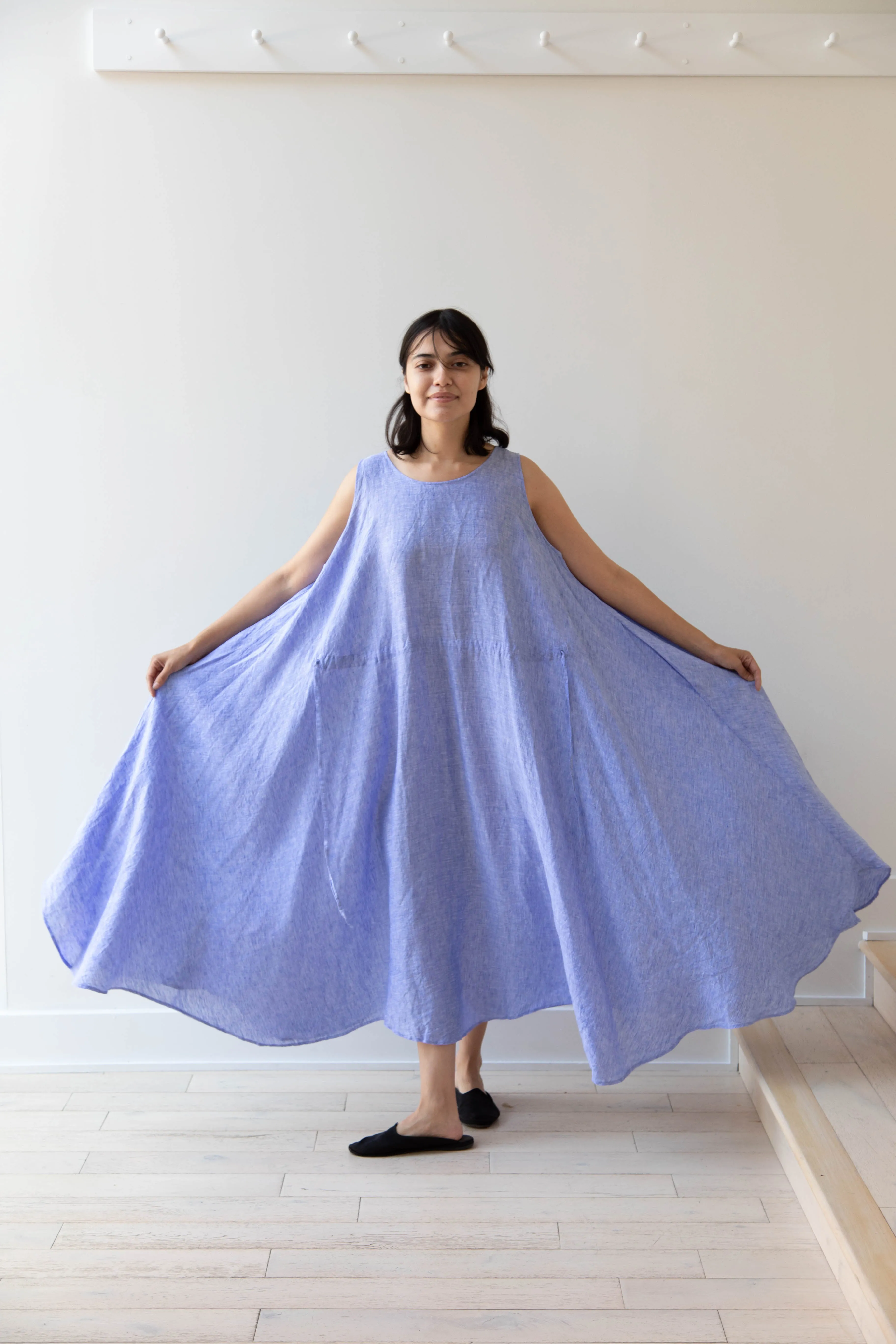 Risa Nakamura | Dress Y in Sky Blue Linen