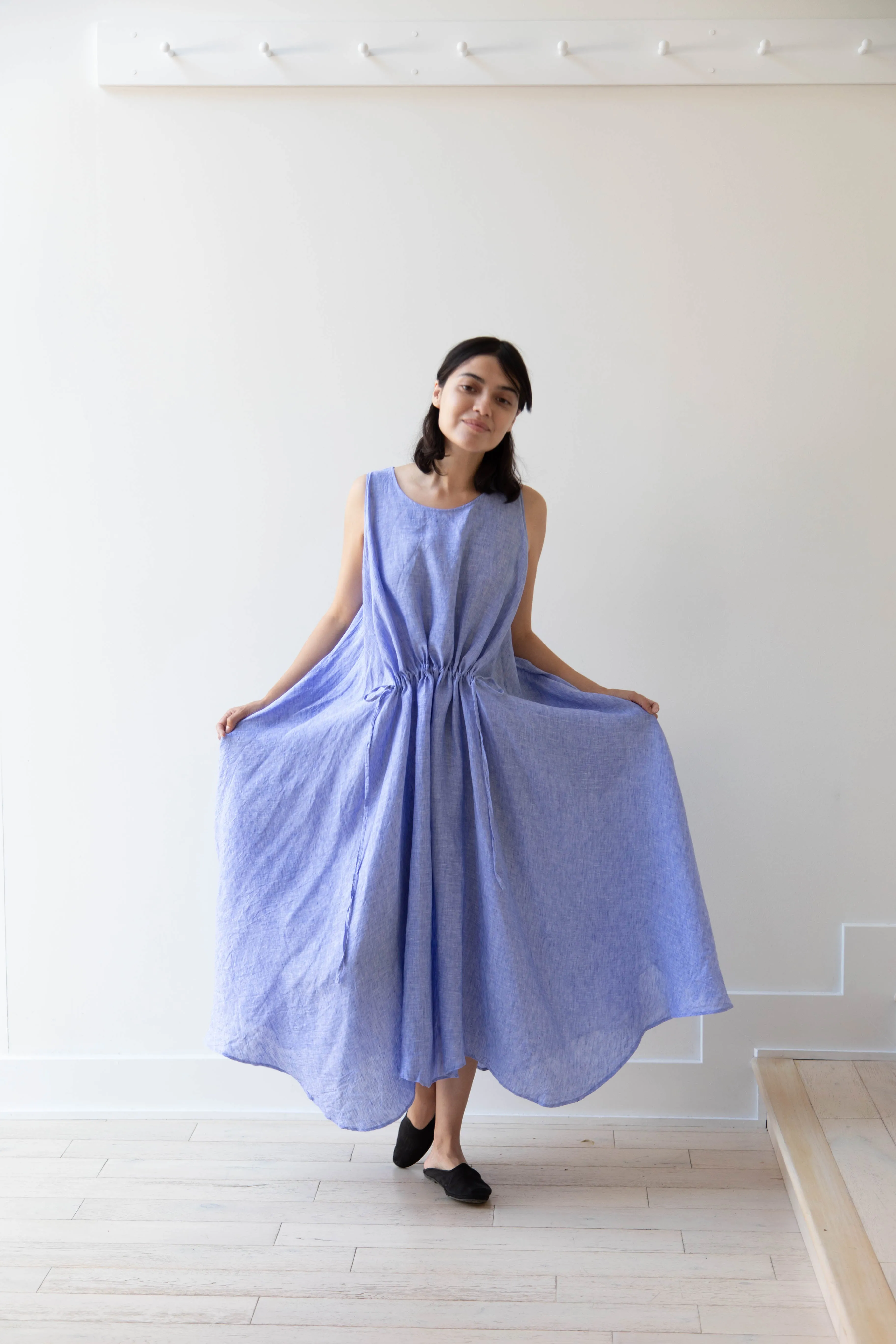 Risa Nakamura | Dress Y in Sky Blue Linen