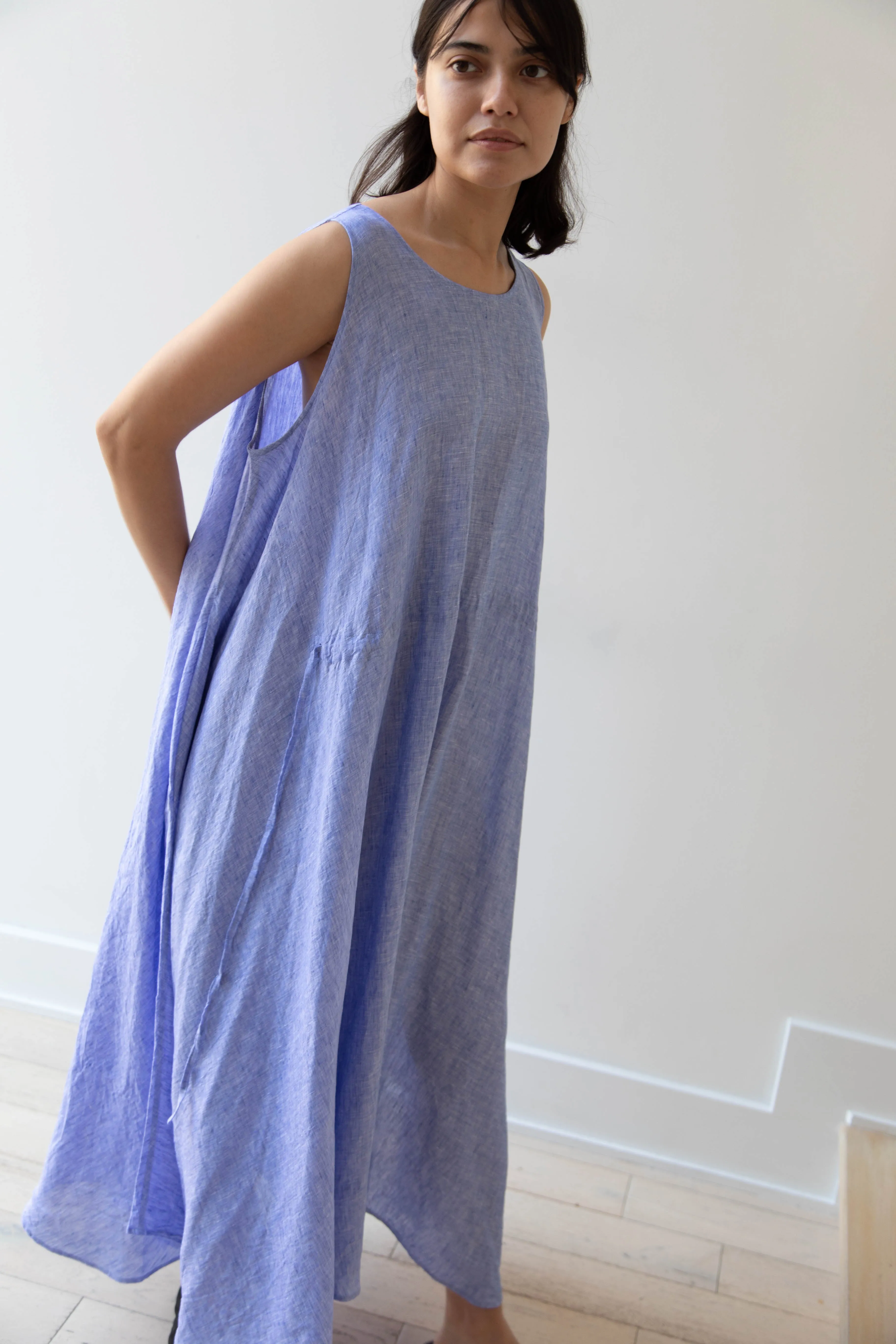 Risa Nakamura | Dress Y in Sky Blue Linen