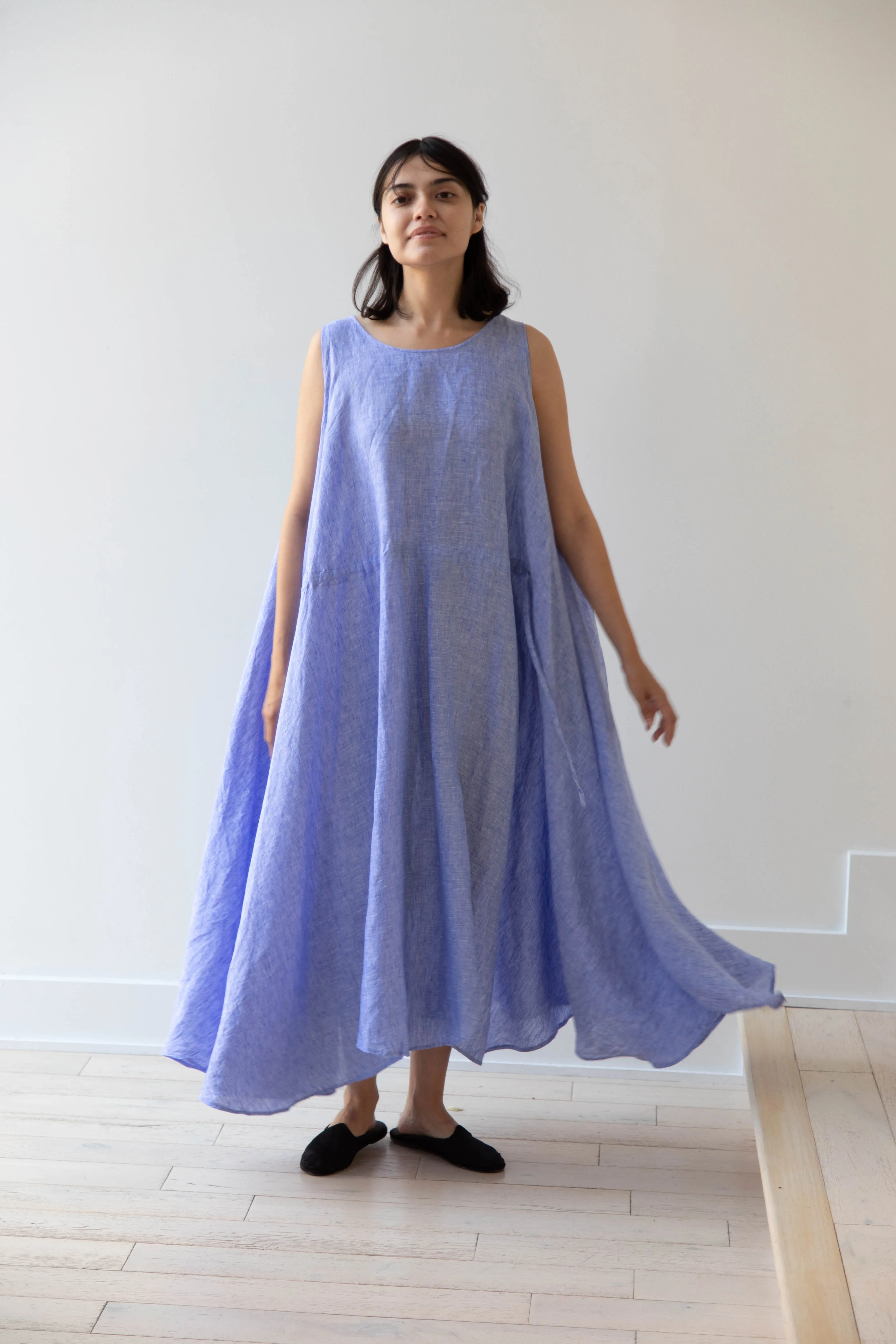 Risa Nakamura | Dress Y in Sky Blue Linen