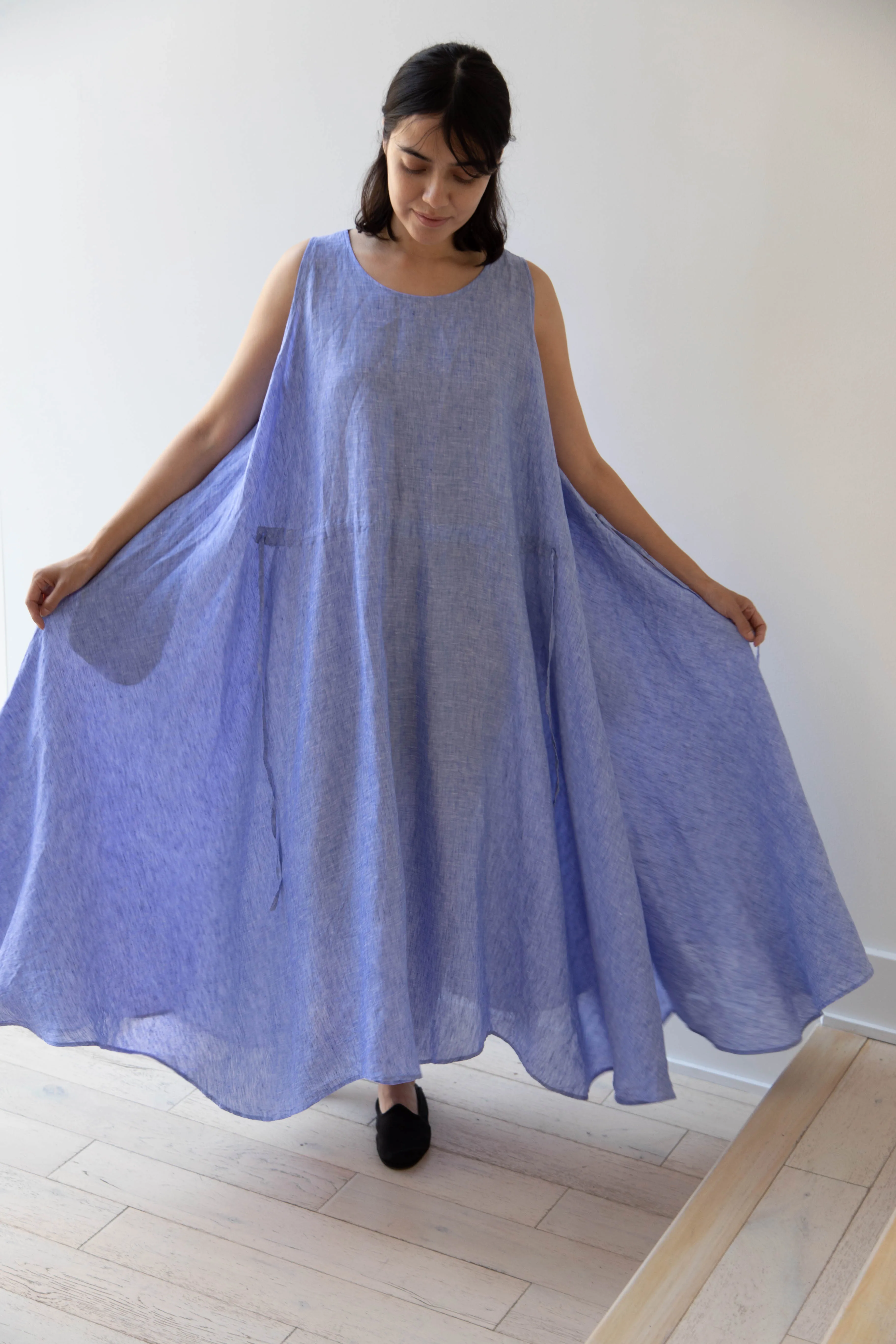 Risa Nakamura | Dress Y in Sky Blue Linen