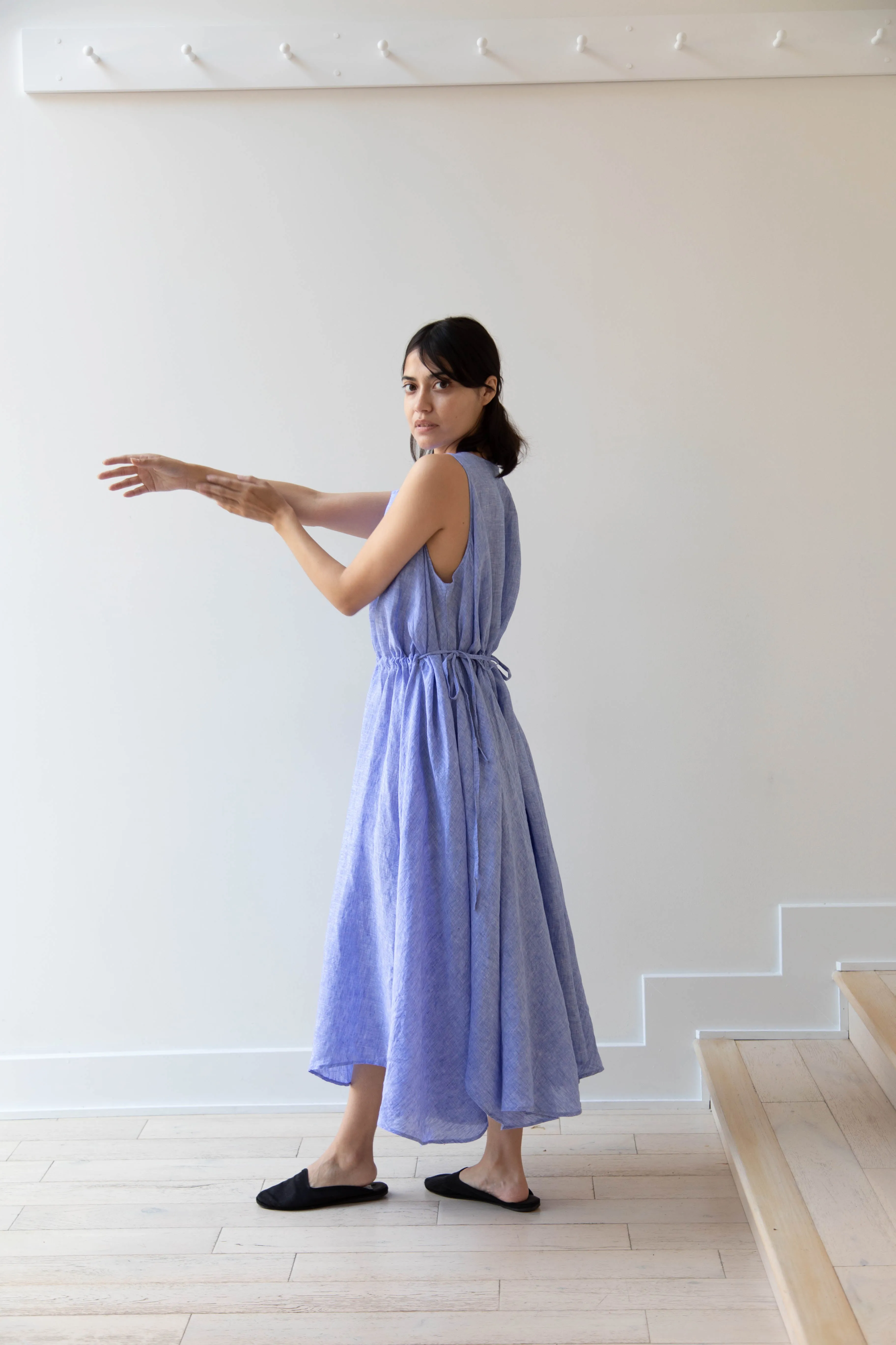 Risa Nakamura | Dress Y in Sky Blue Linen