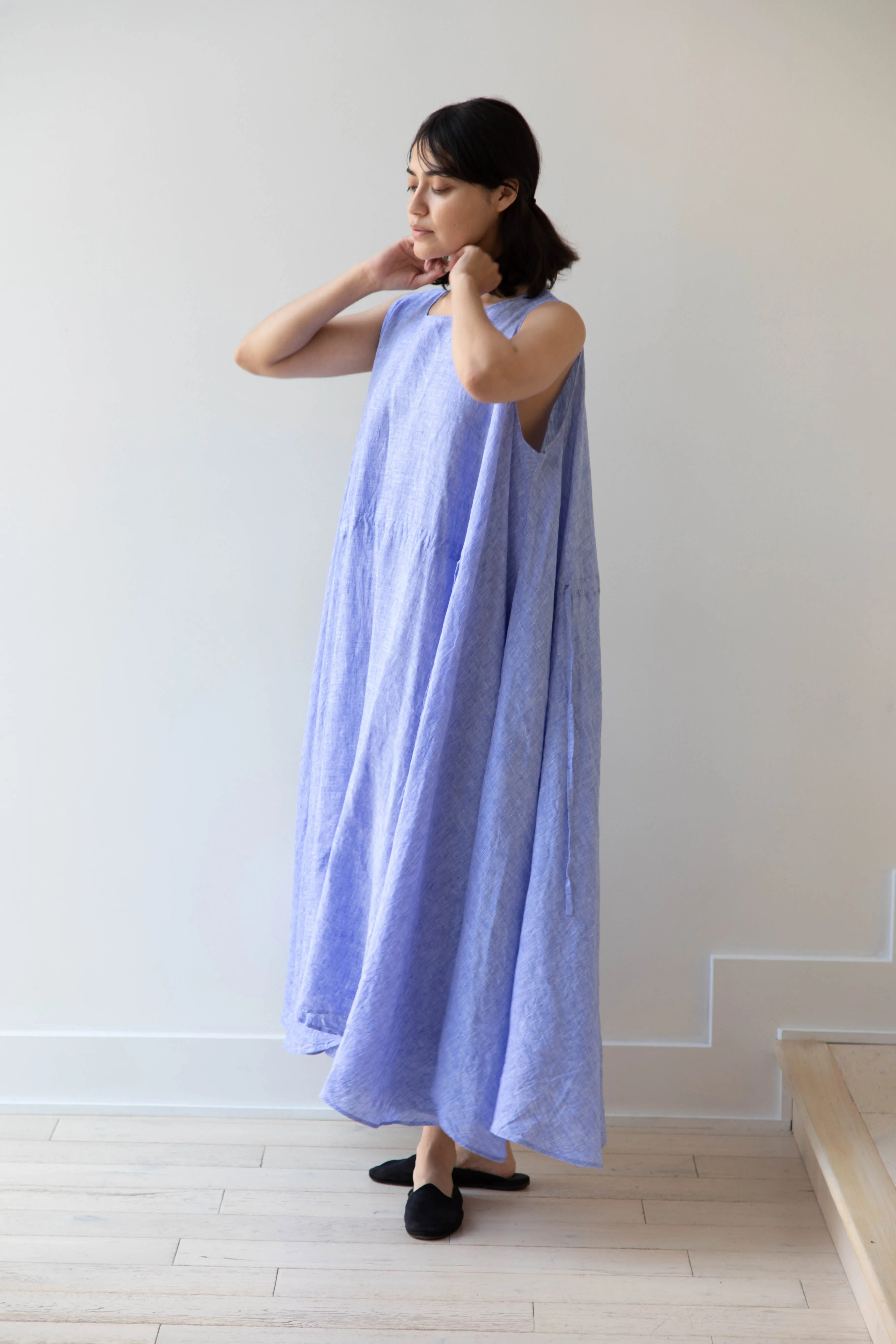 Risa Nakamura | Dress Y in Sky Blue Linen