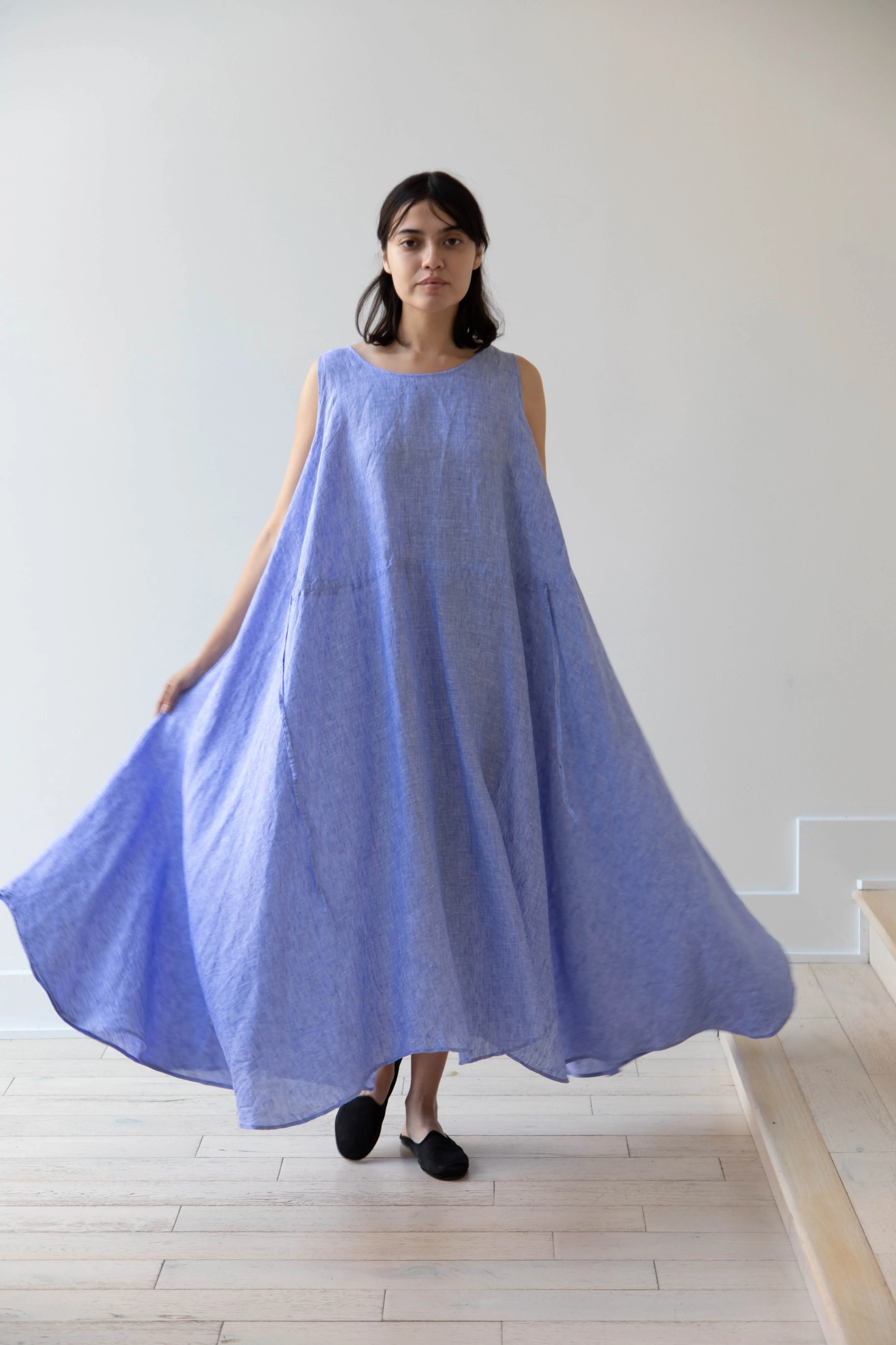 Risa Nakamura | Dress Y in Sky Blue Linen