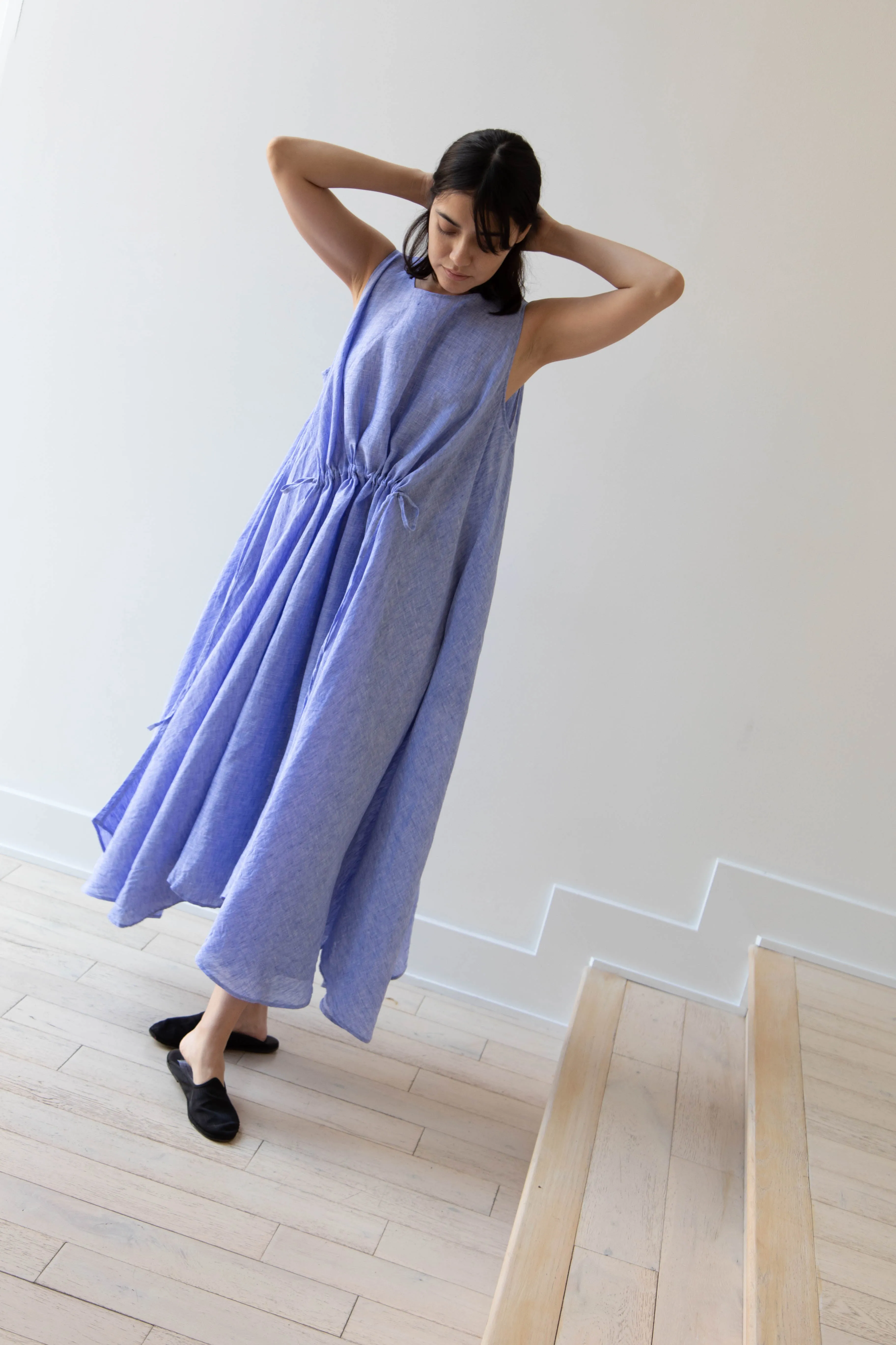 Risa Nakamura | Dress Y in Sky Blue Linen