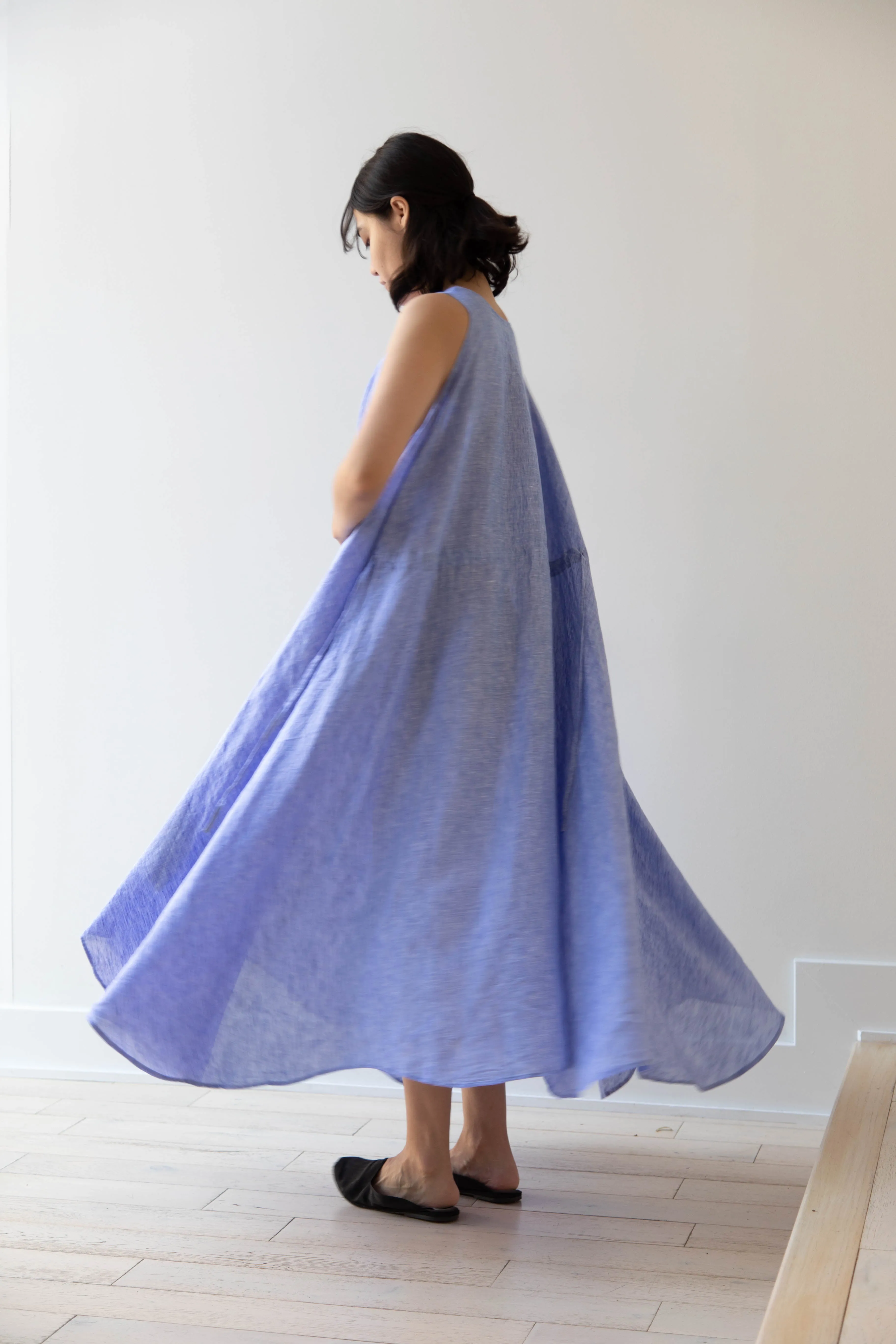 Risa Nakamura | Dress Y in Sky Blue Linen