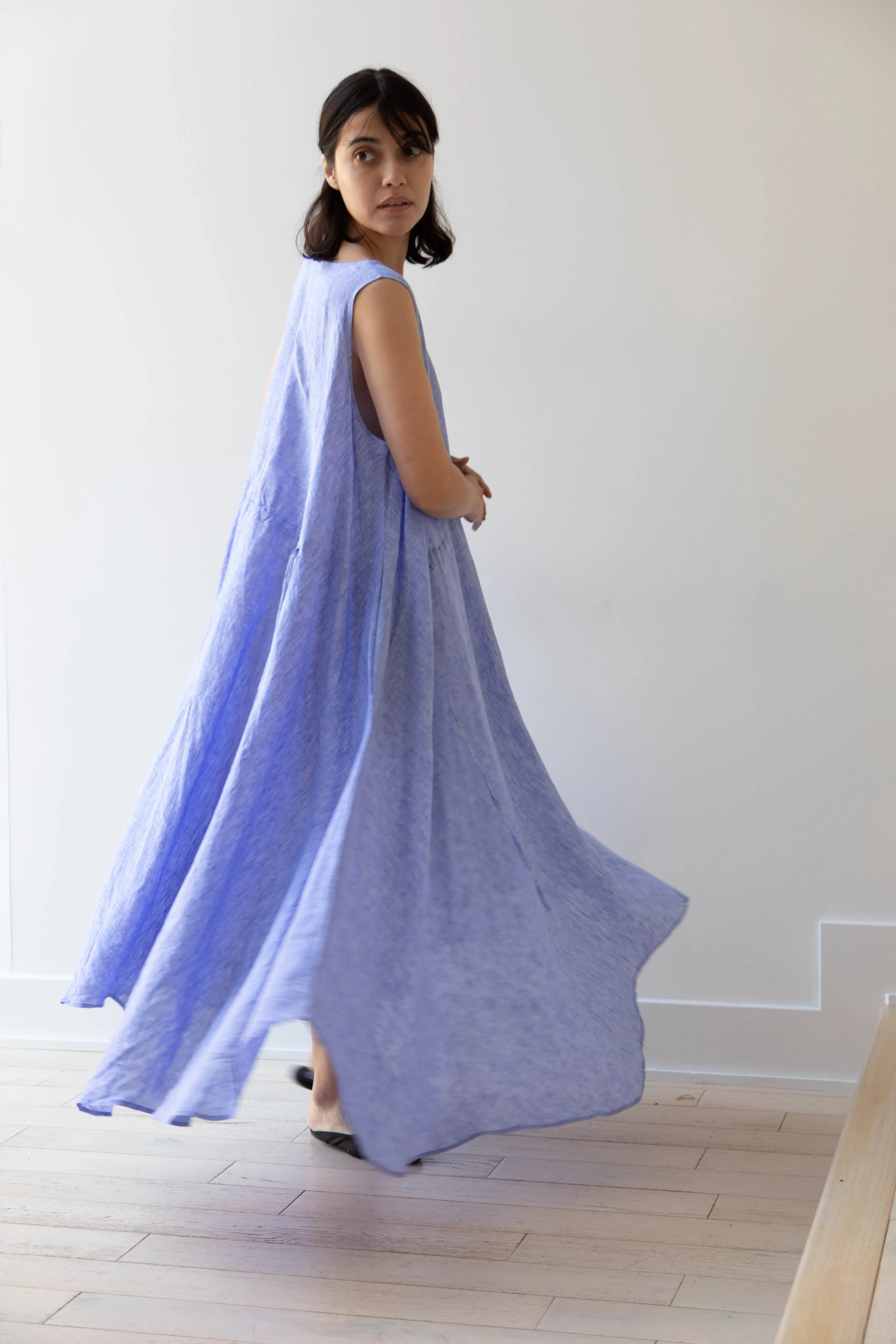 Risa Nakamura | Dress Y in Sky Blue Linen