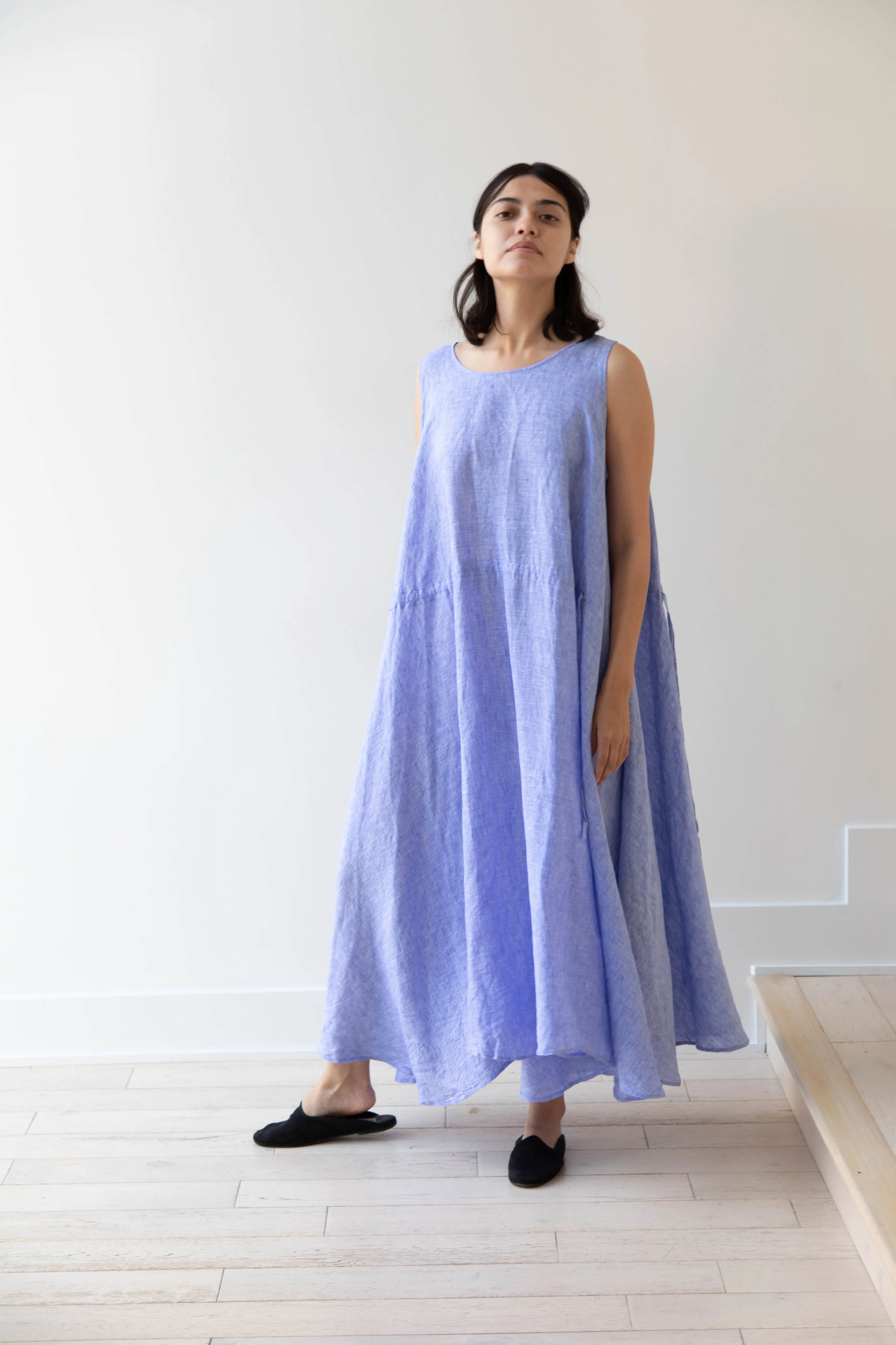 Risa Nakamura | Dress Y in Sky Blue Linen