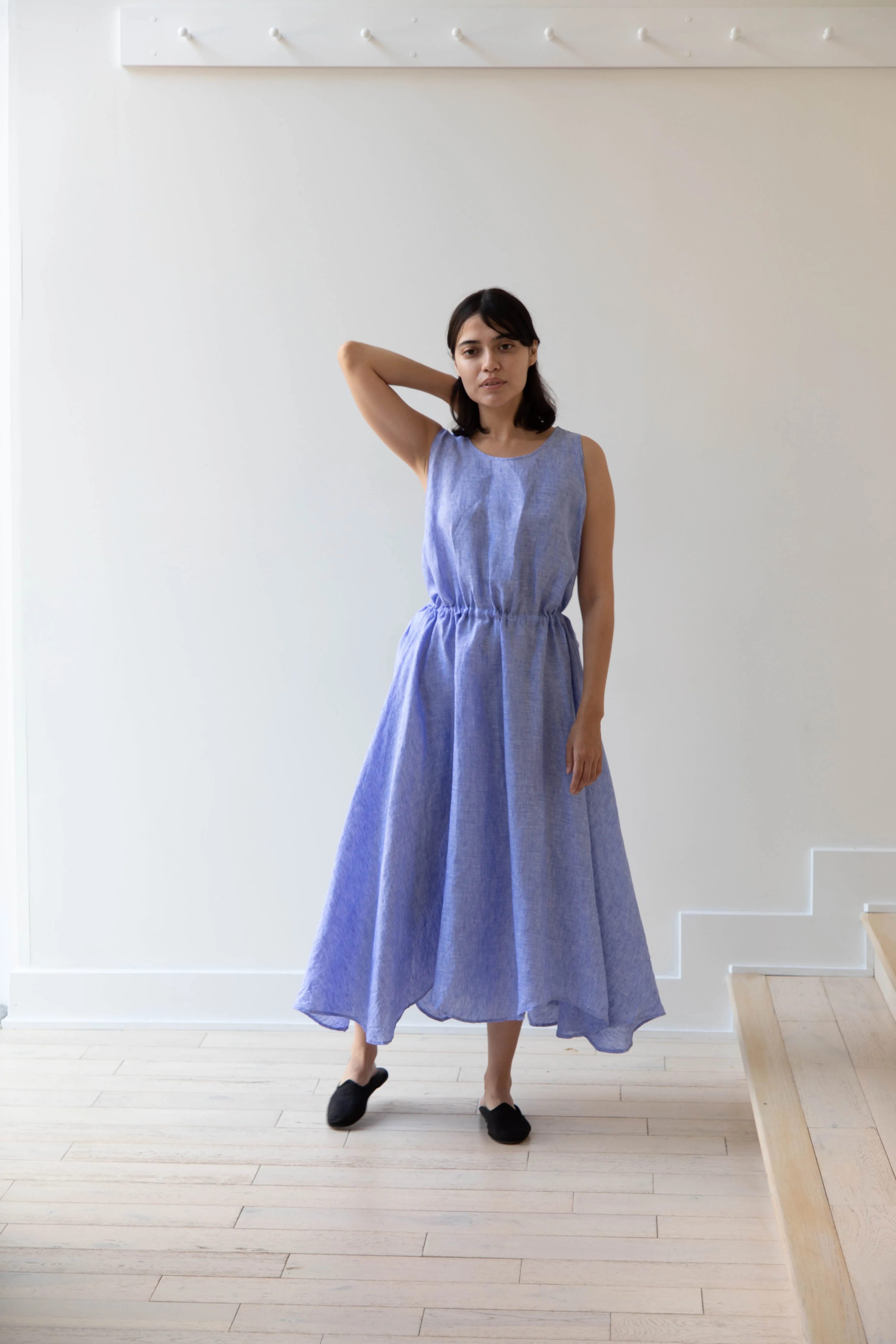 Risa Nakamura | Dress Y in Sky Blue Linen