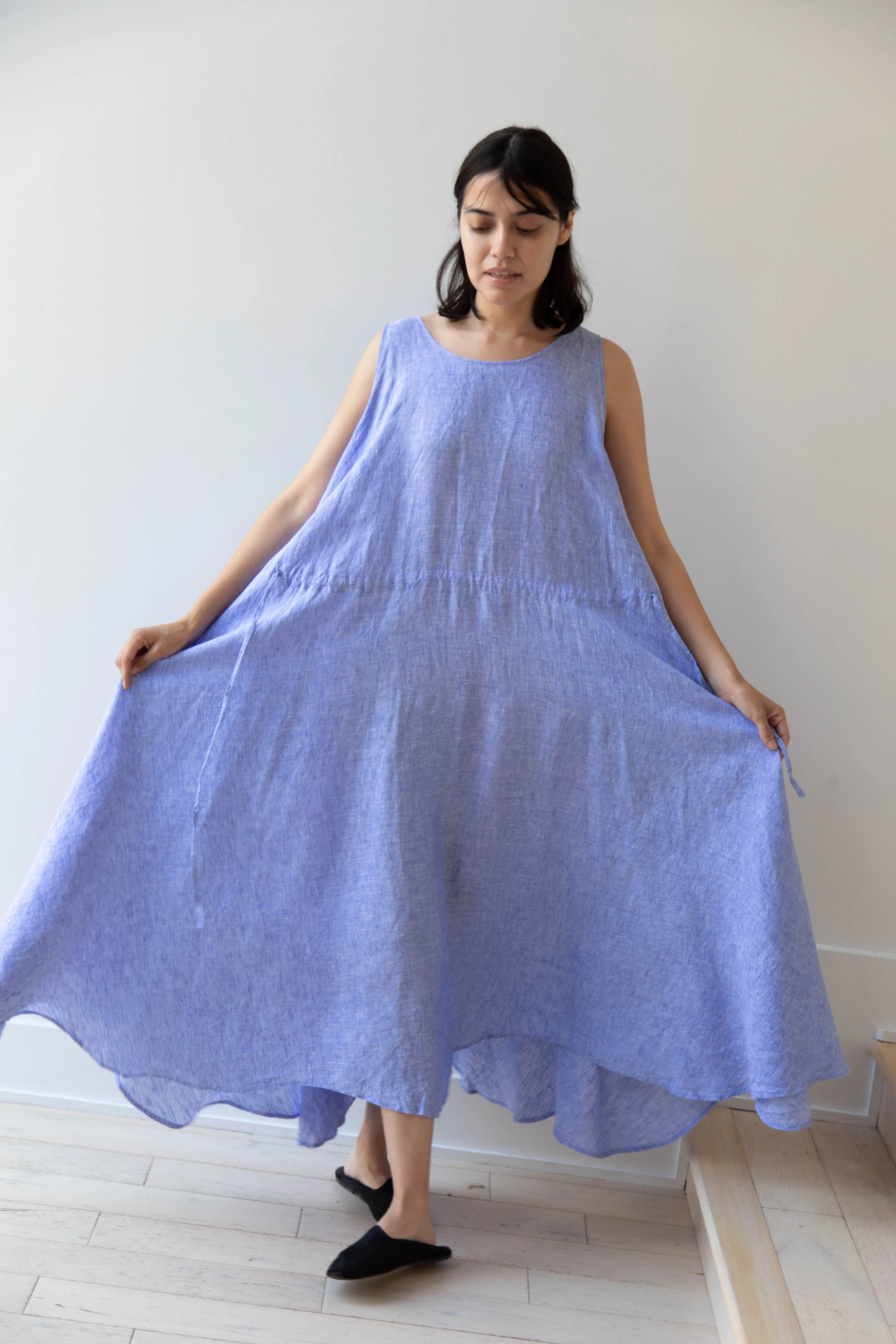 Risa Nakamura | Dress Y in Sky Blue Linen