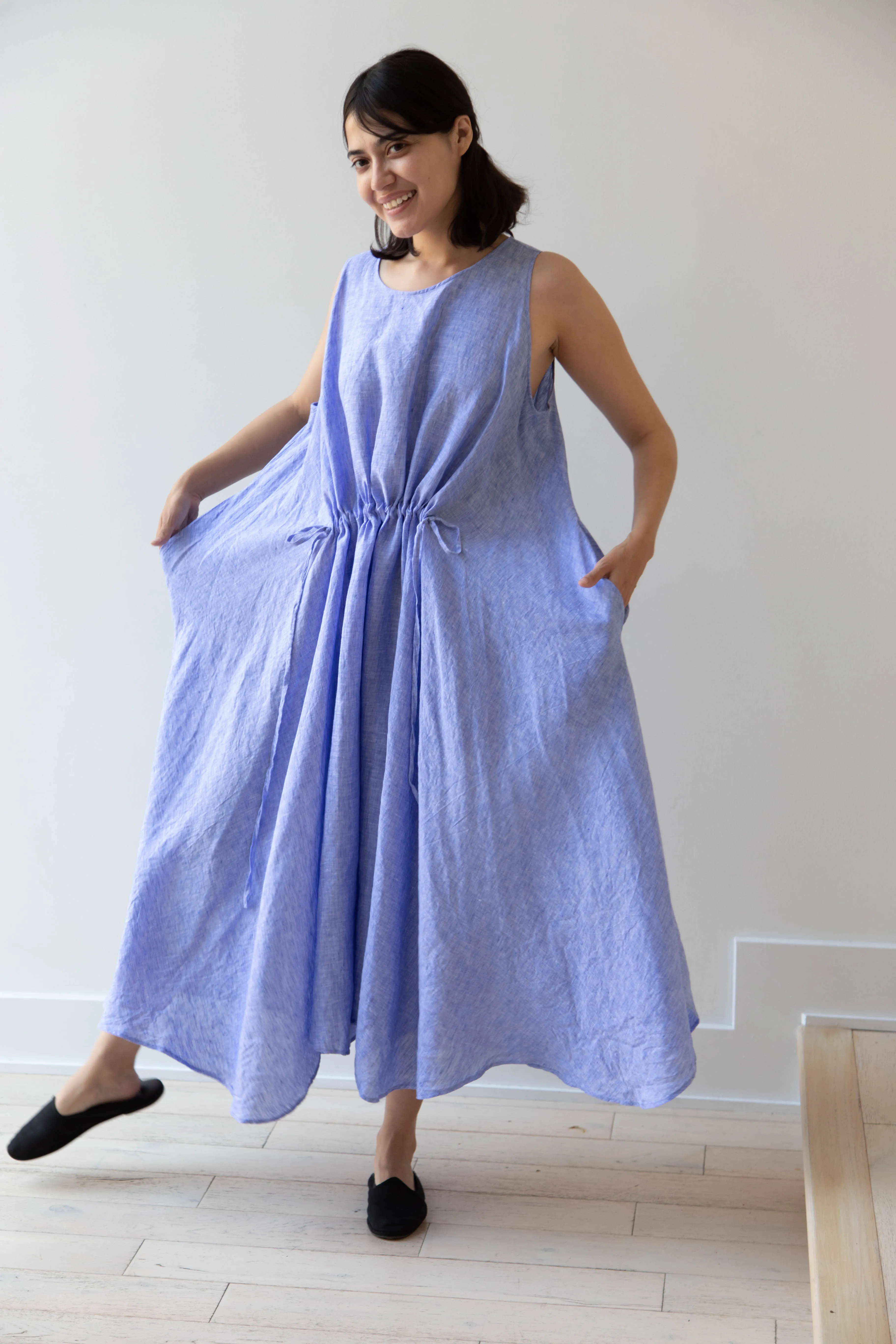 Risa Nakamura | Dress Y in Sky Blue Linen