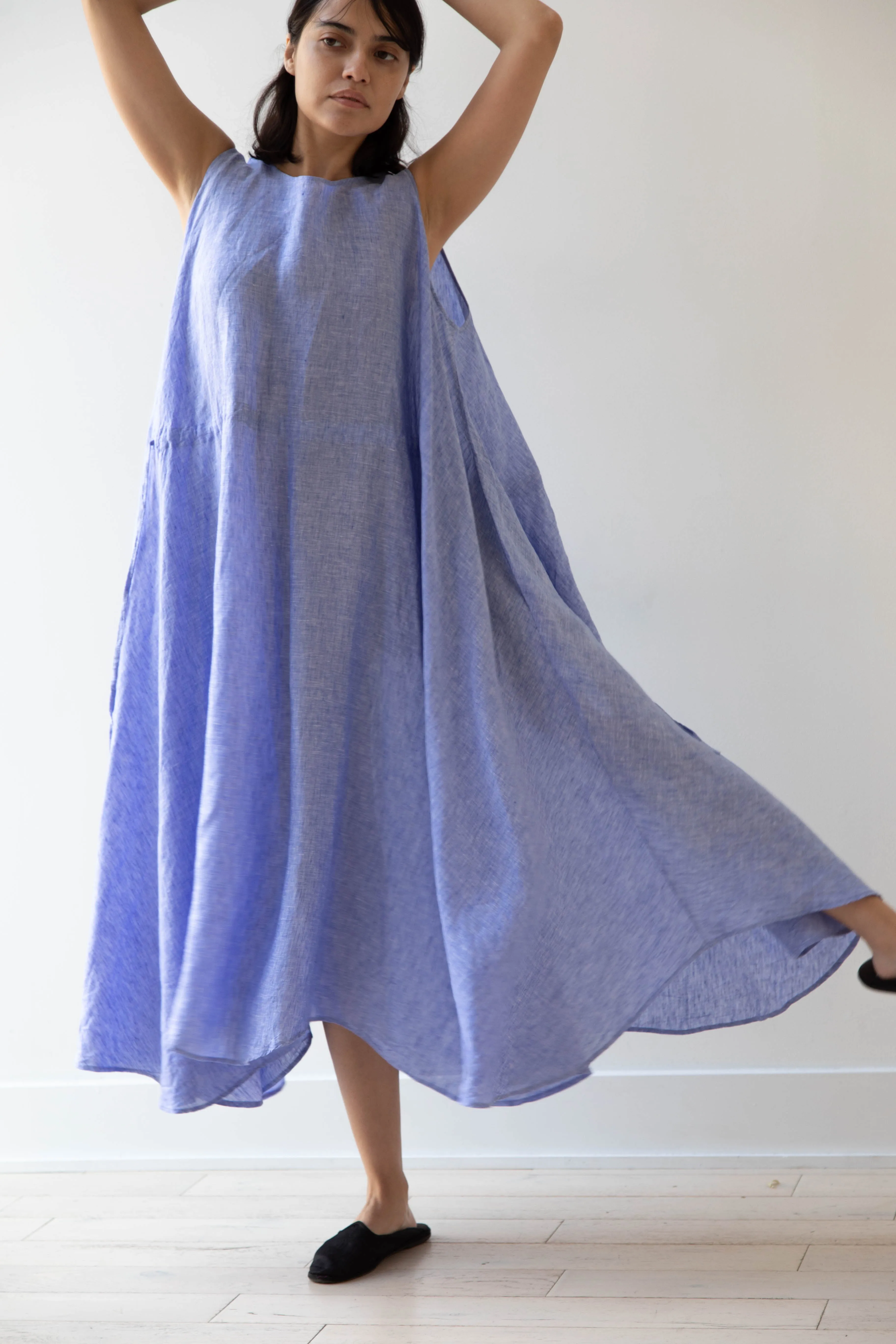 Risa Nakamura | Dress Y in Sky Blue Linen