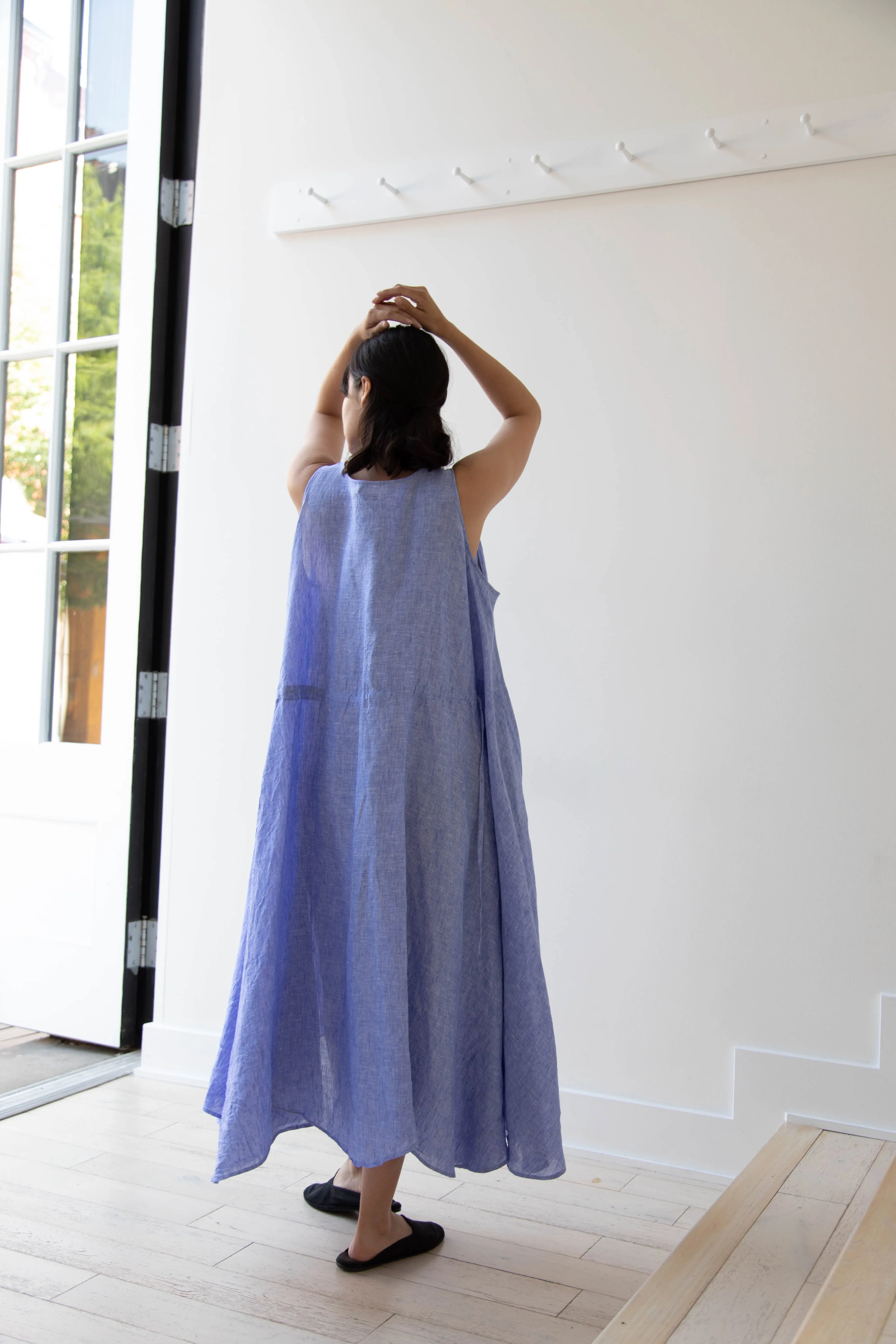 Risa Nakamura | Dress Y in Sky Blue Linen