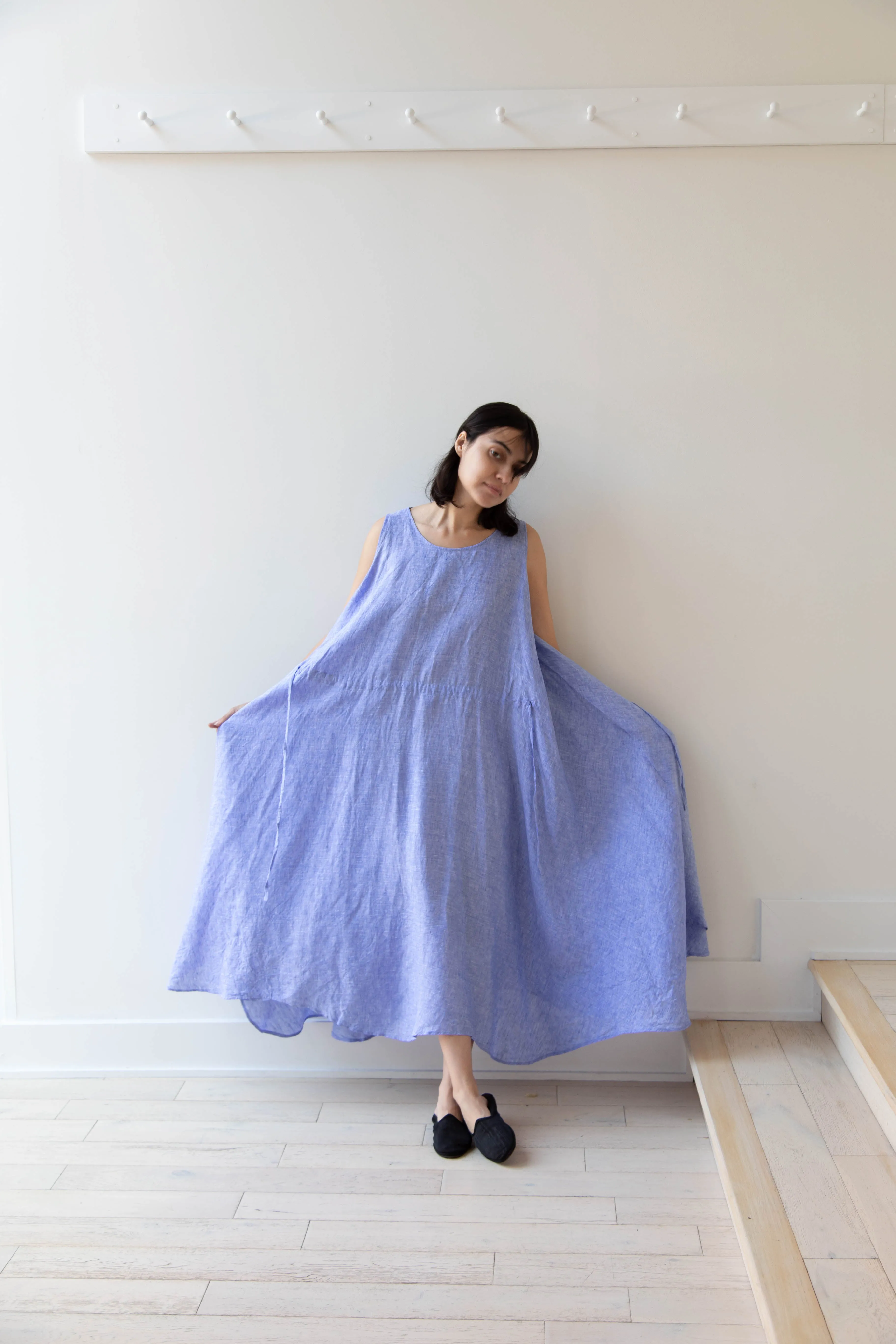 Risa Nakamura | Dress Y in Sky Blue Linen