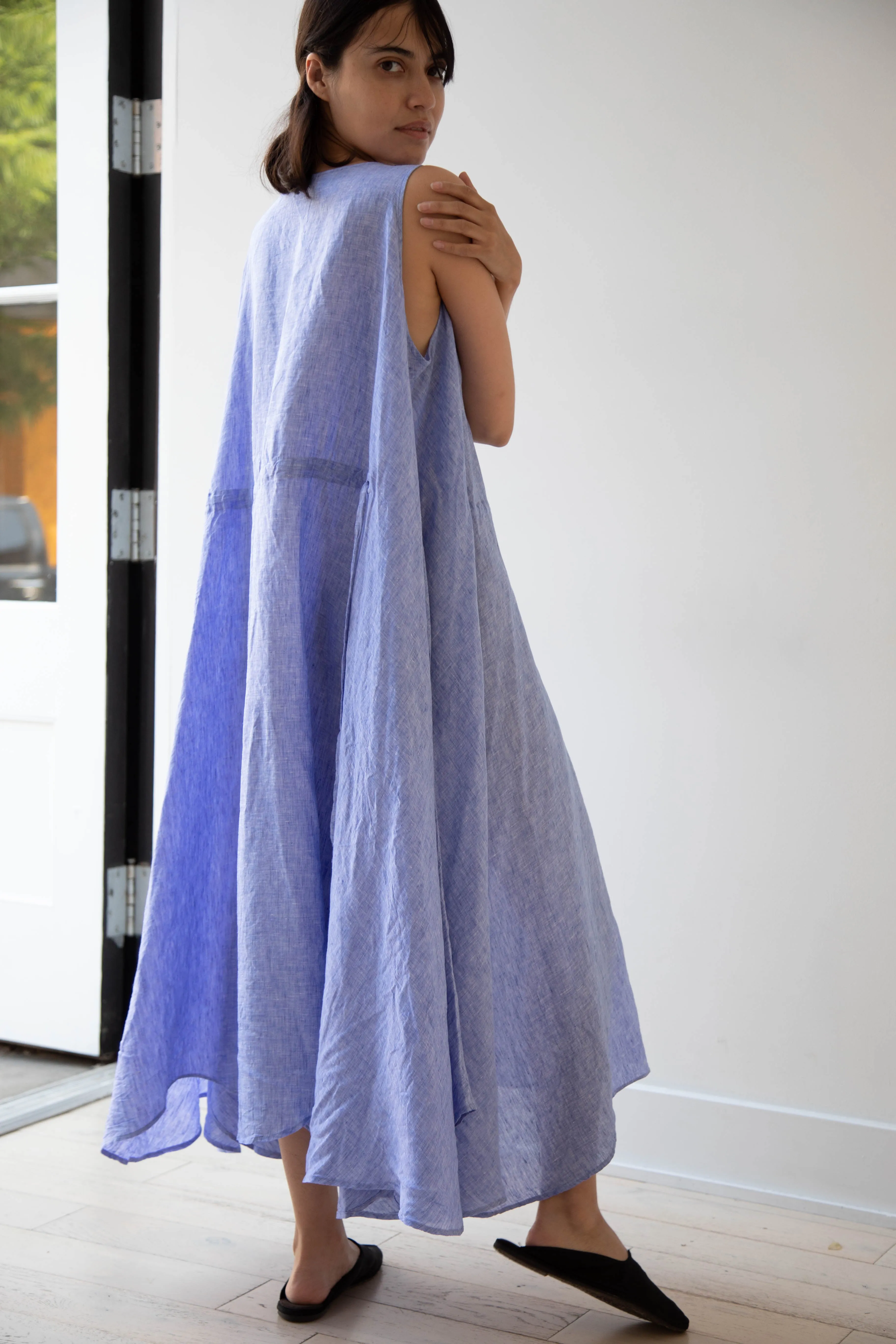 Risa Nakamura | Dress Y in Sky Blue Linen