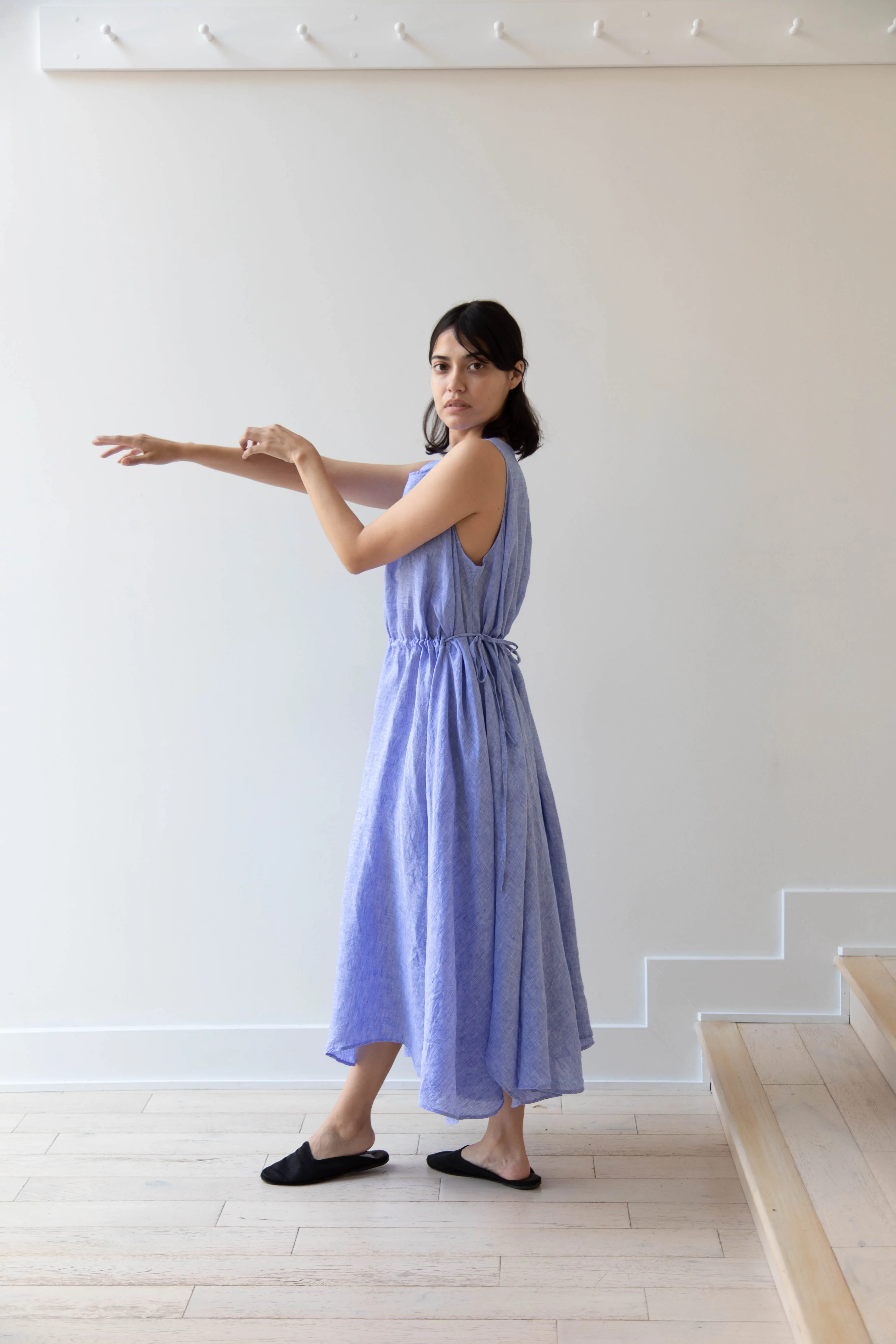 Risa Nakamura | Dress Y in Sky Blue Linen