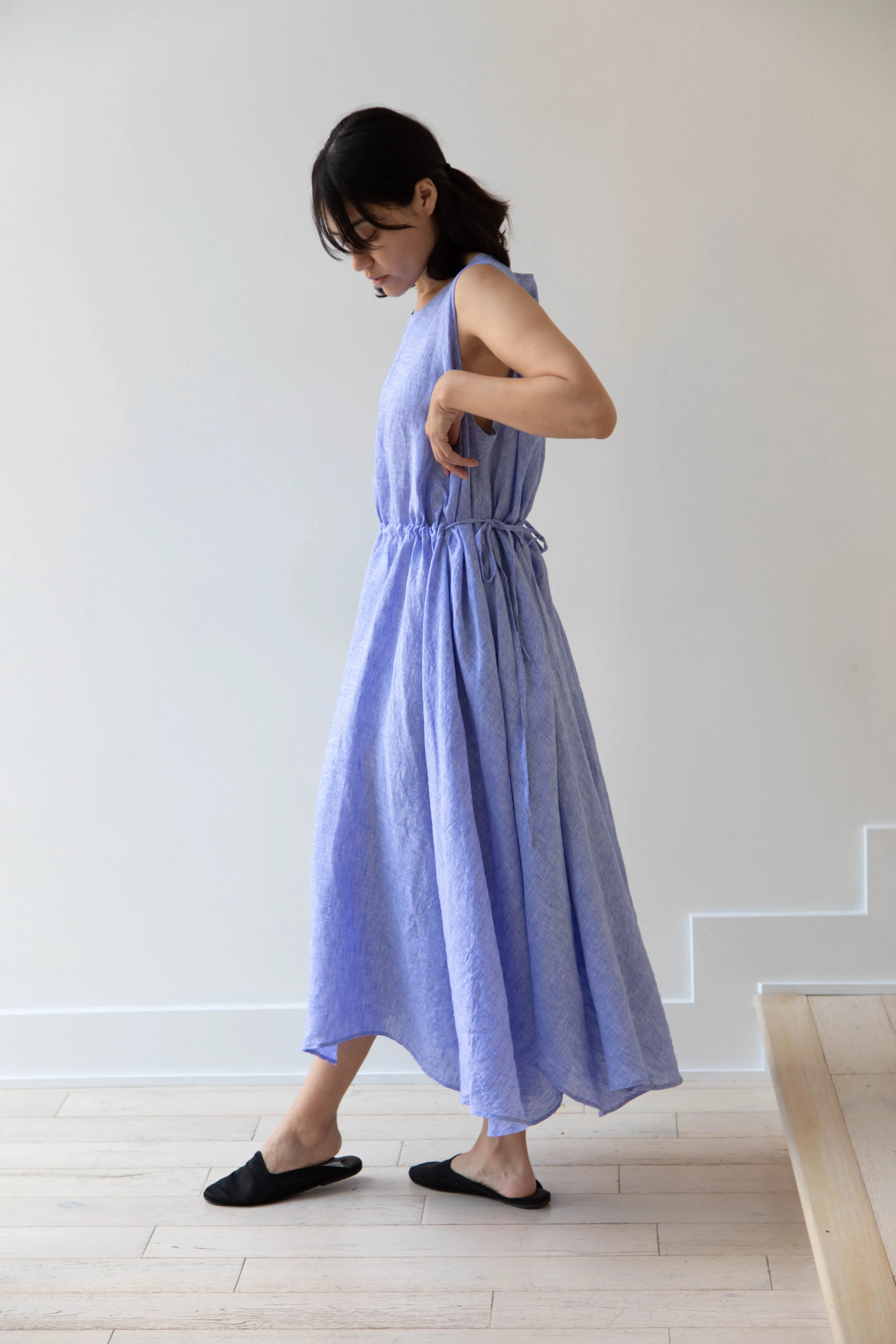 Risa Nakamura | Dress Y in Sky Blue Linen