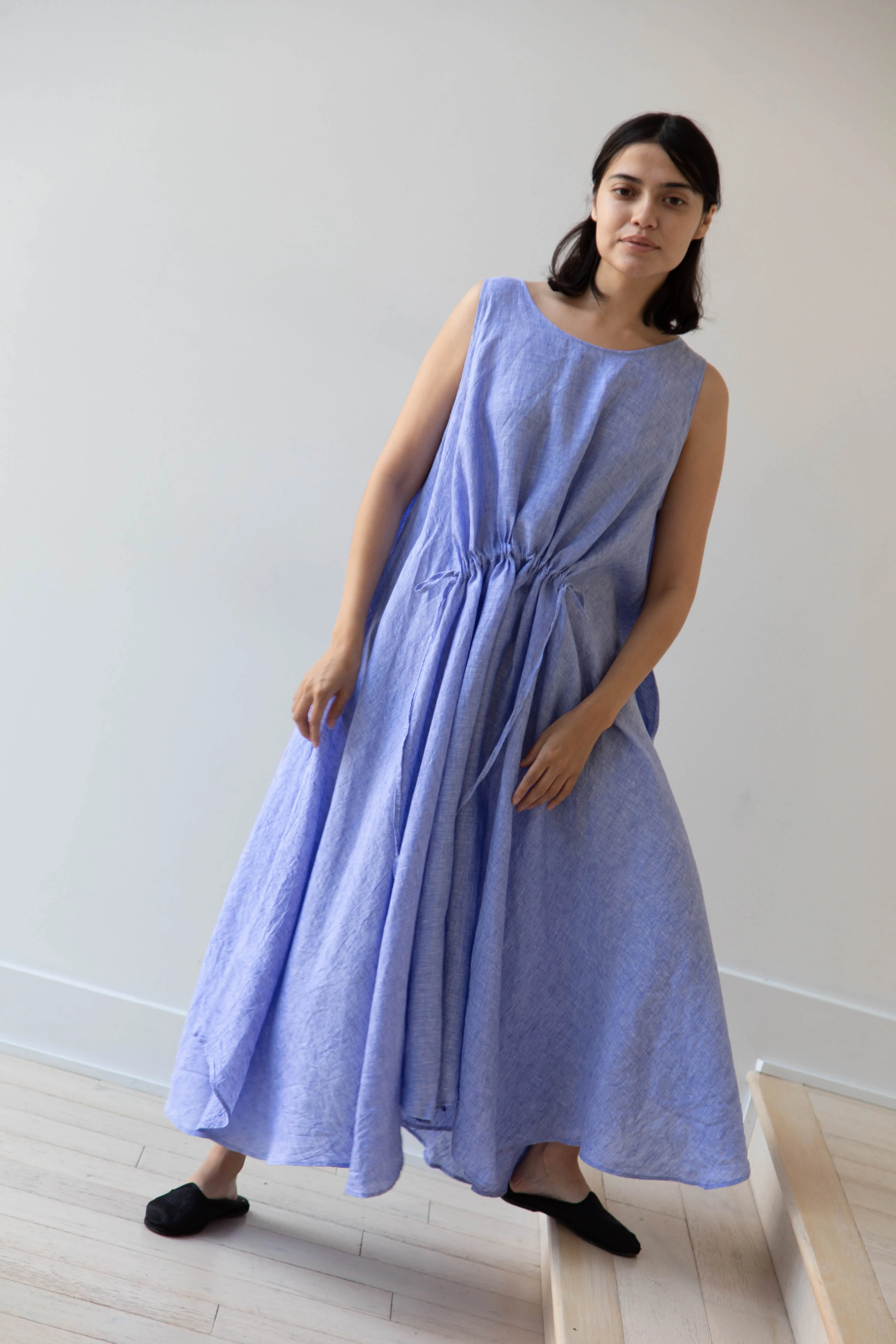 Risa Nakamura | Dress Y in Sky Blue Linen