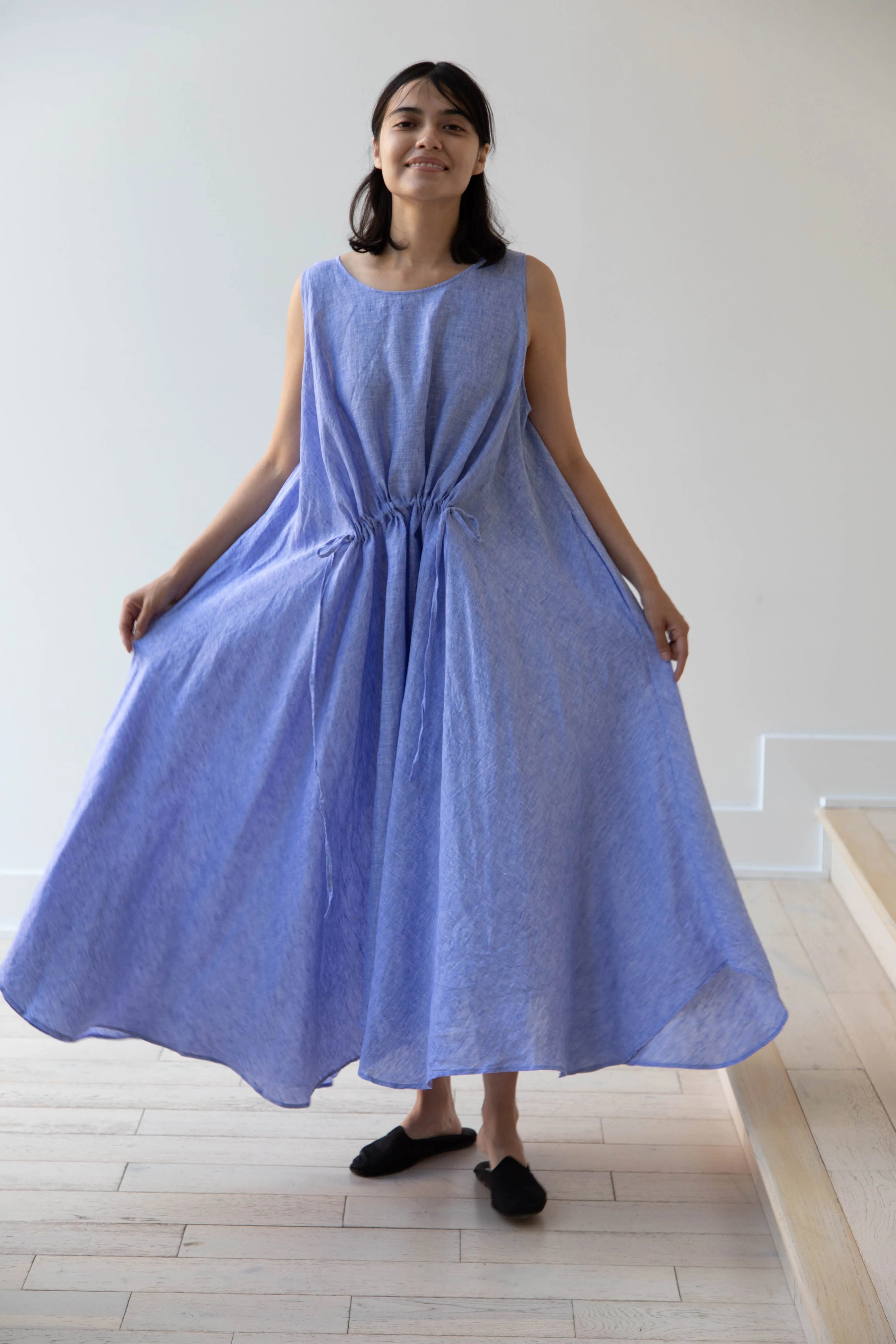 Risa Nakamura | Dress Y in Sky Blue Linen