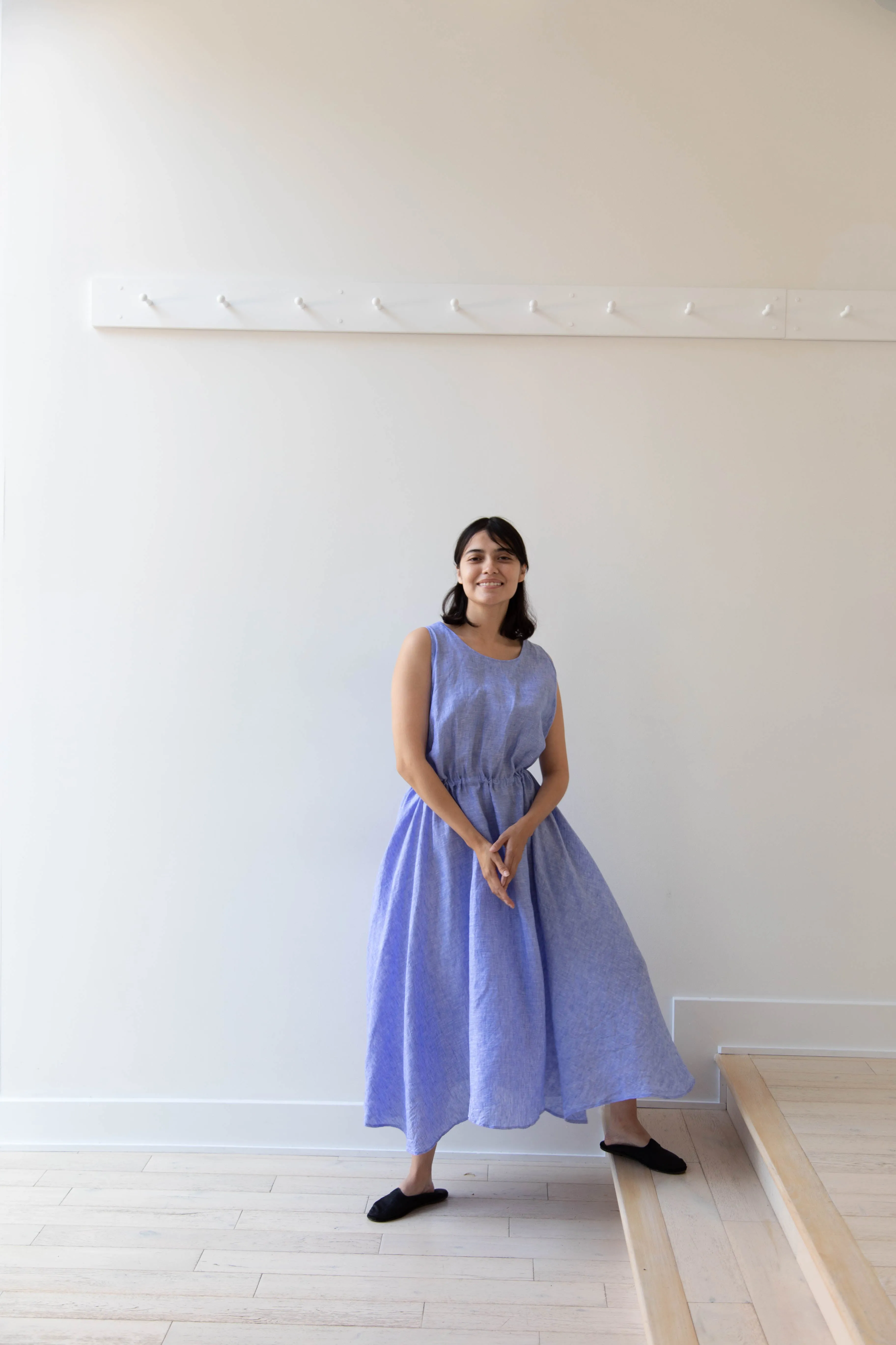 Risa Nakamura | Dress Y in Sky Blue Linen