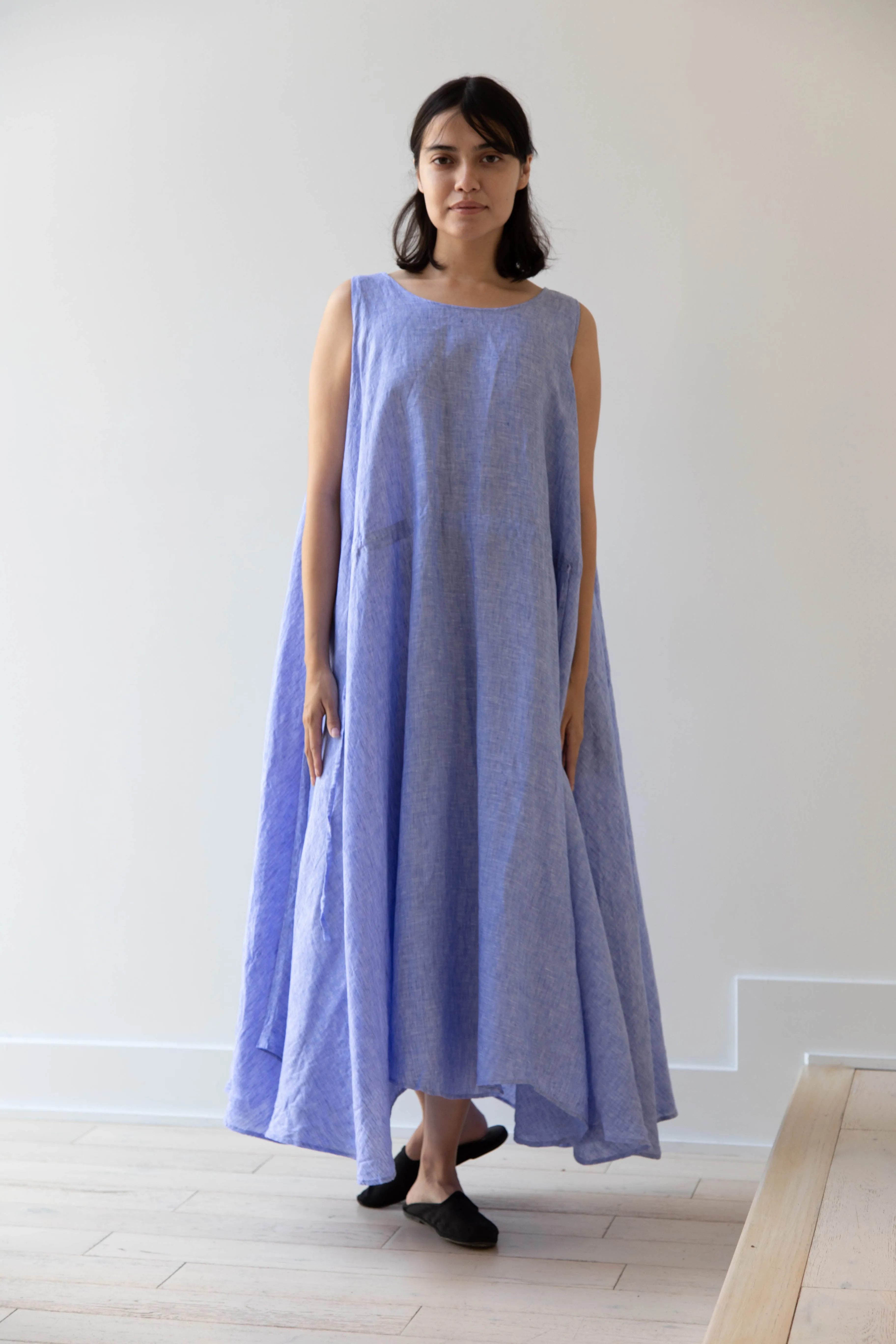 Risa Nakamura | Dress Y in Sky Blue Linen