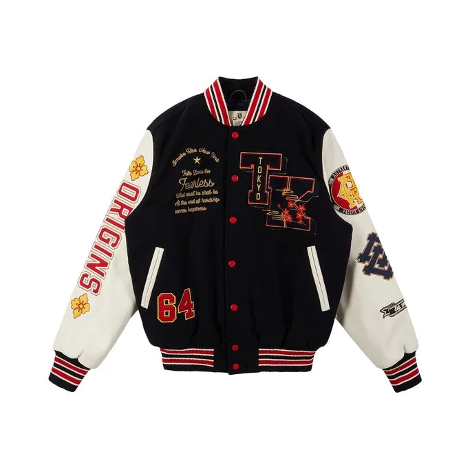 Tokyo Varsity Jacket - Navy