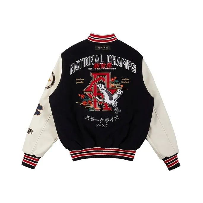 Tokyo Varsity Jacket - Navy