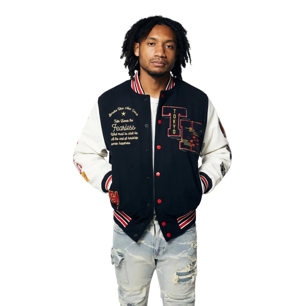 Tokyo Varsity Jacket - Navy