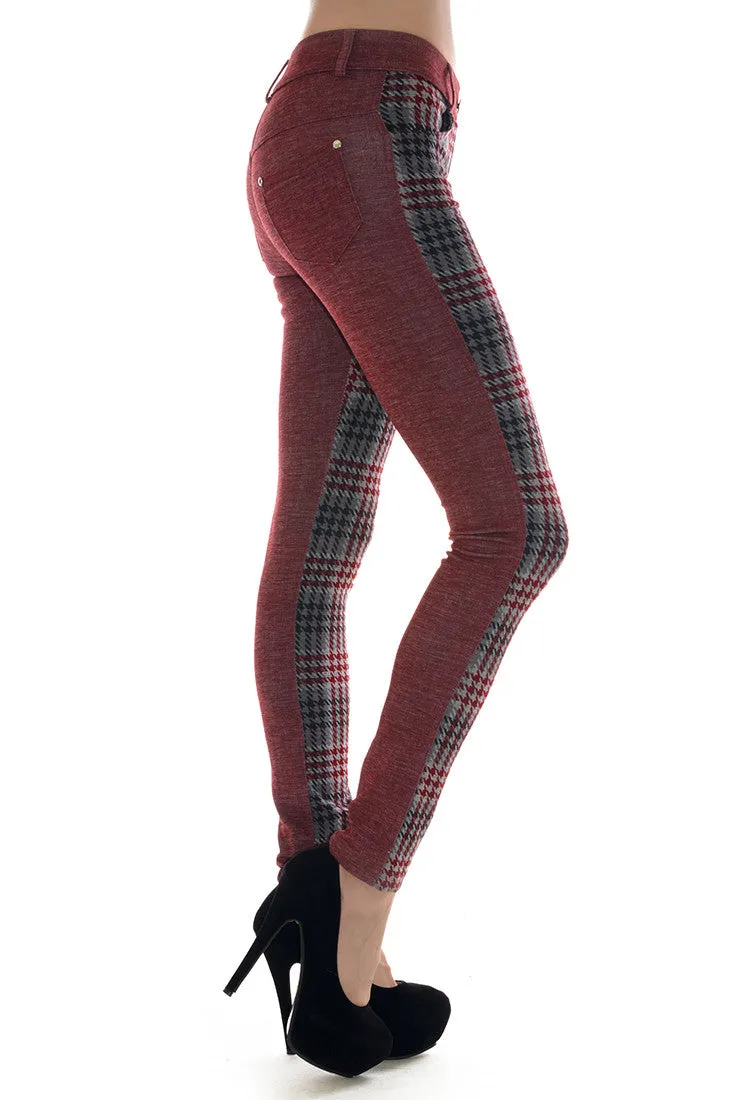 Trendy Plaid Jeggings