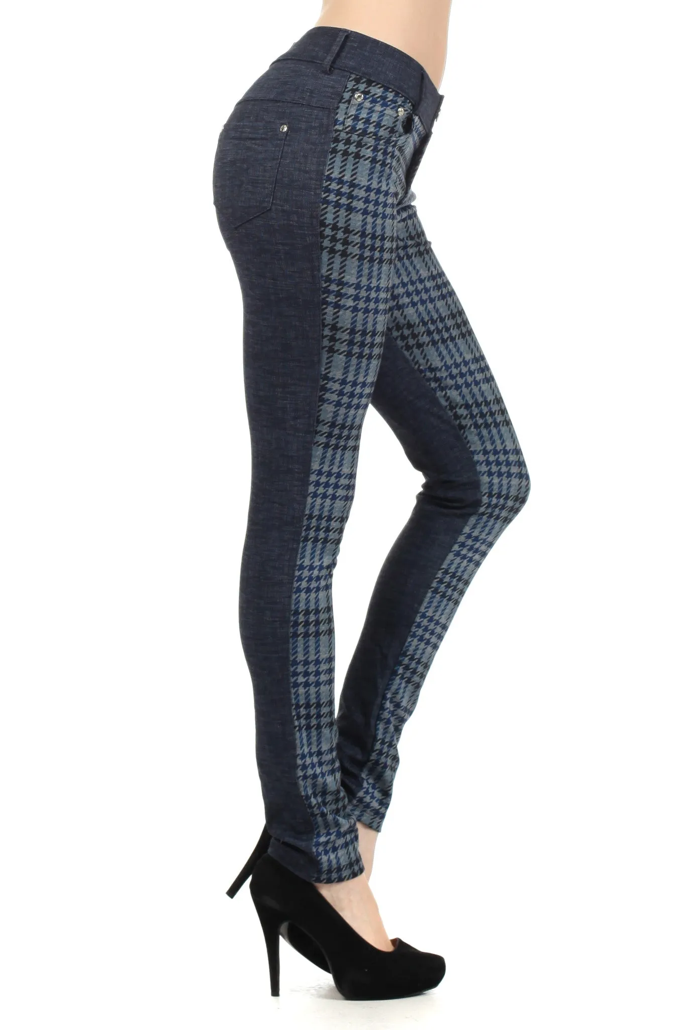 Trendy Plaid Jeggings