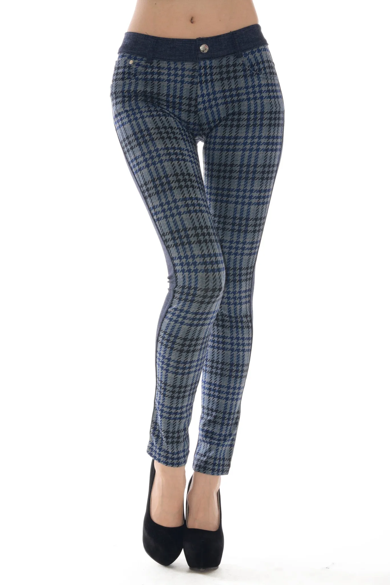 Trendy Plaid Jeggings