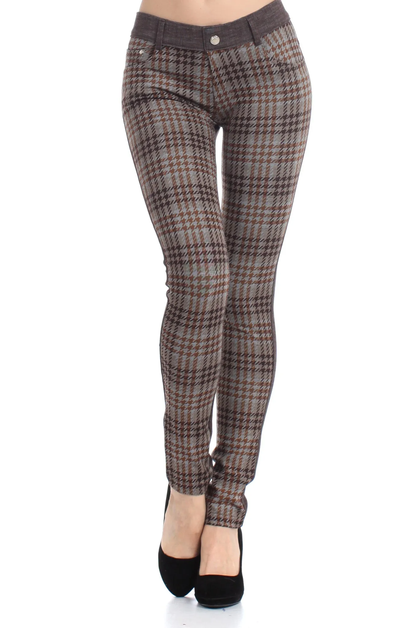 Trendy Plaid Jeggings