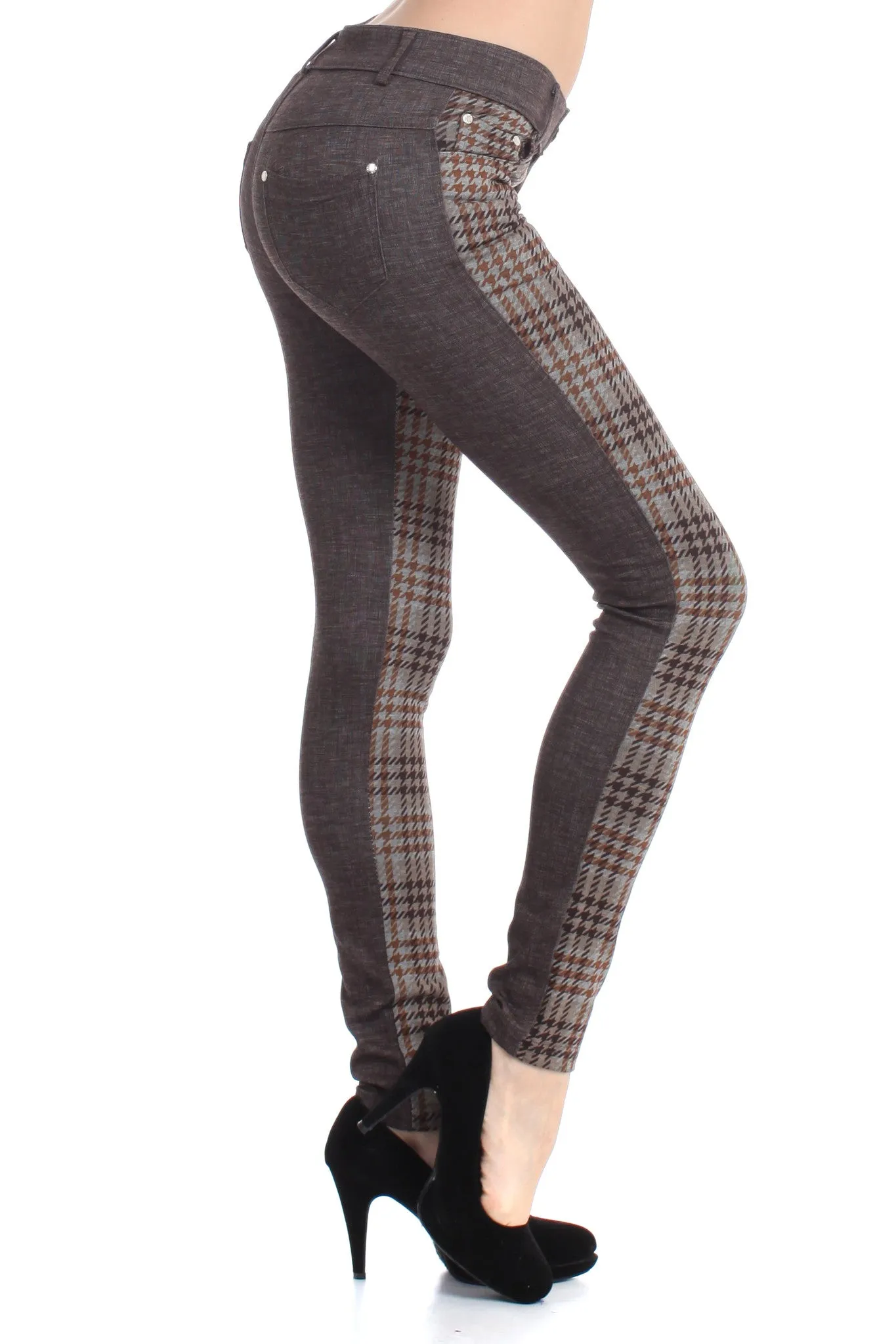 Trendy Plaid Jeggings