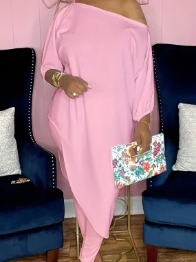 Trendy Two-Piece  Pink Friday Women Outfit