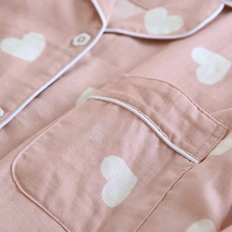 Trendy Women's Cotton Heart Pajamas