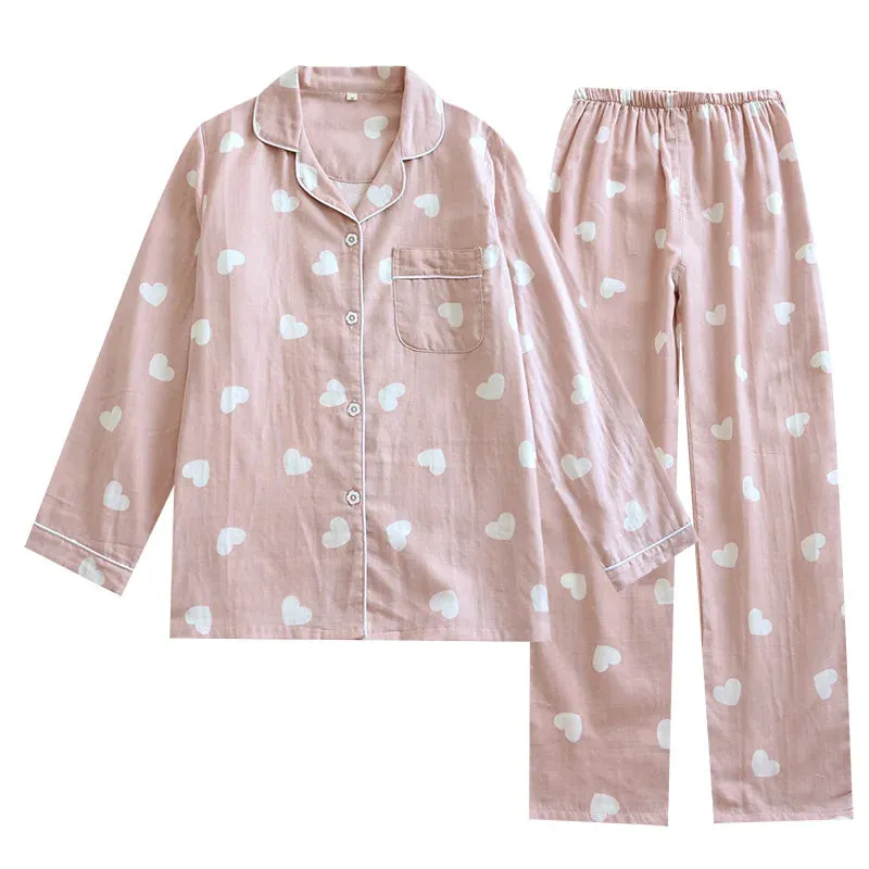 Trendy Women's Cotton Heart Pajamas